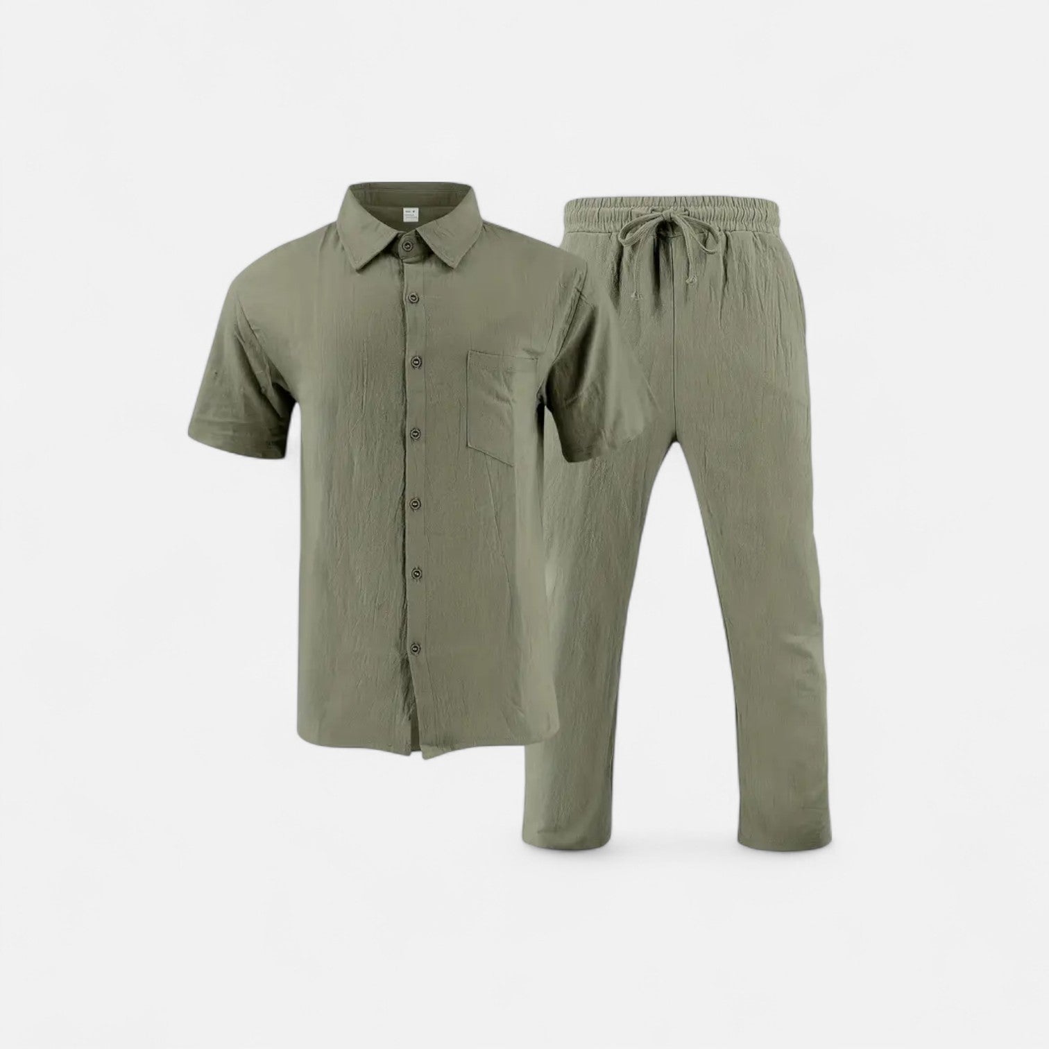 Ancienne Monde | Ensemble Chemise & Pantalon Vintage pour Homme – Style Héritage