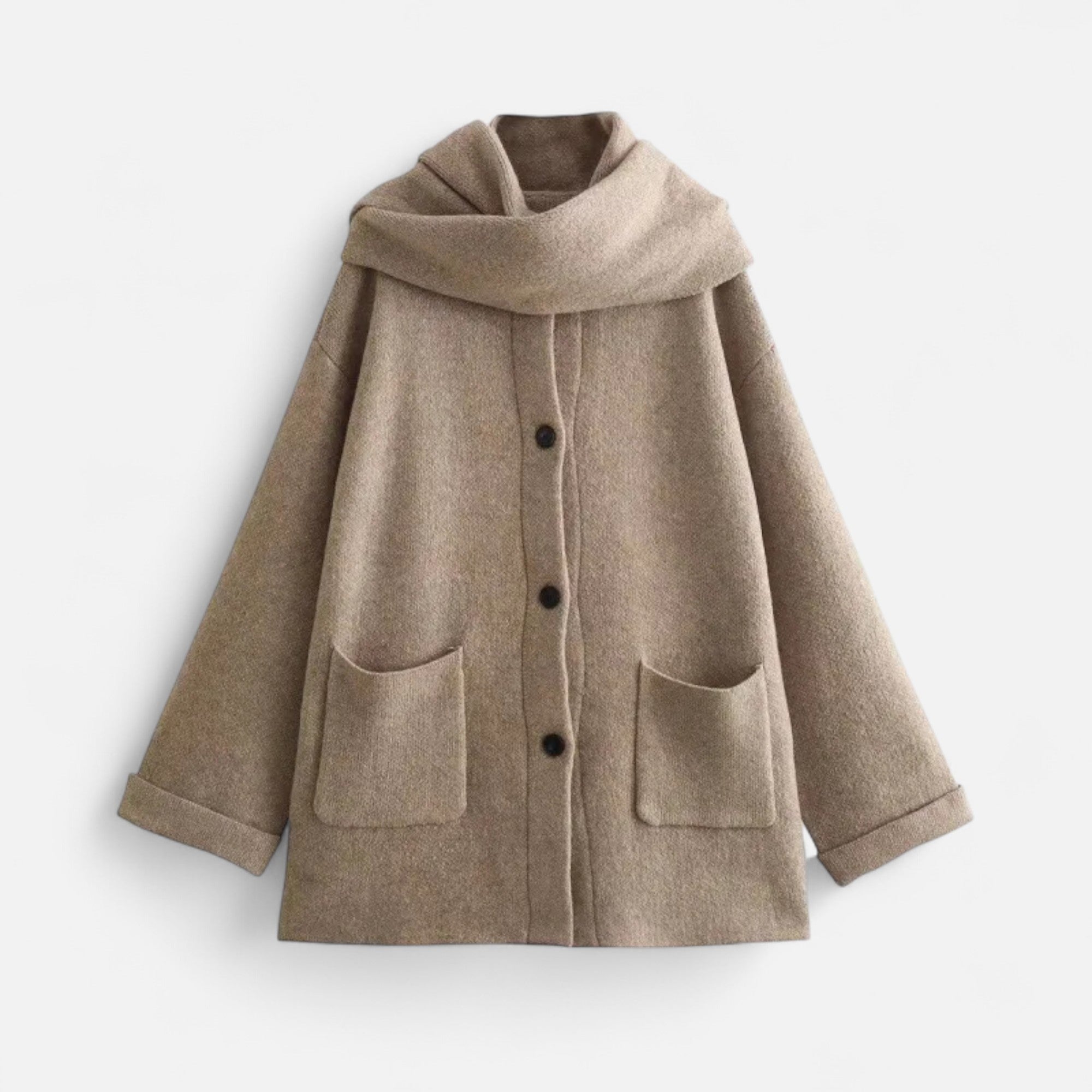 Ancienne Monde | Cardigan Femme Col Écharpe Élégant