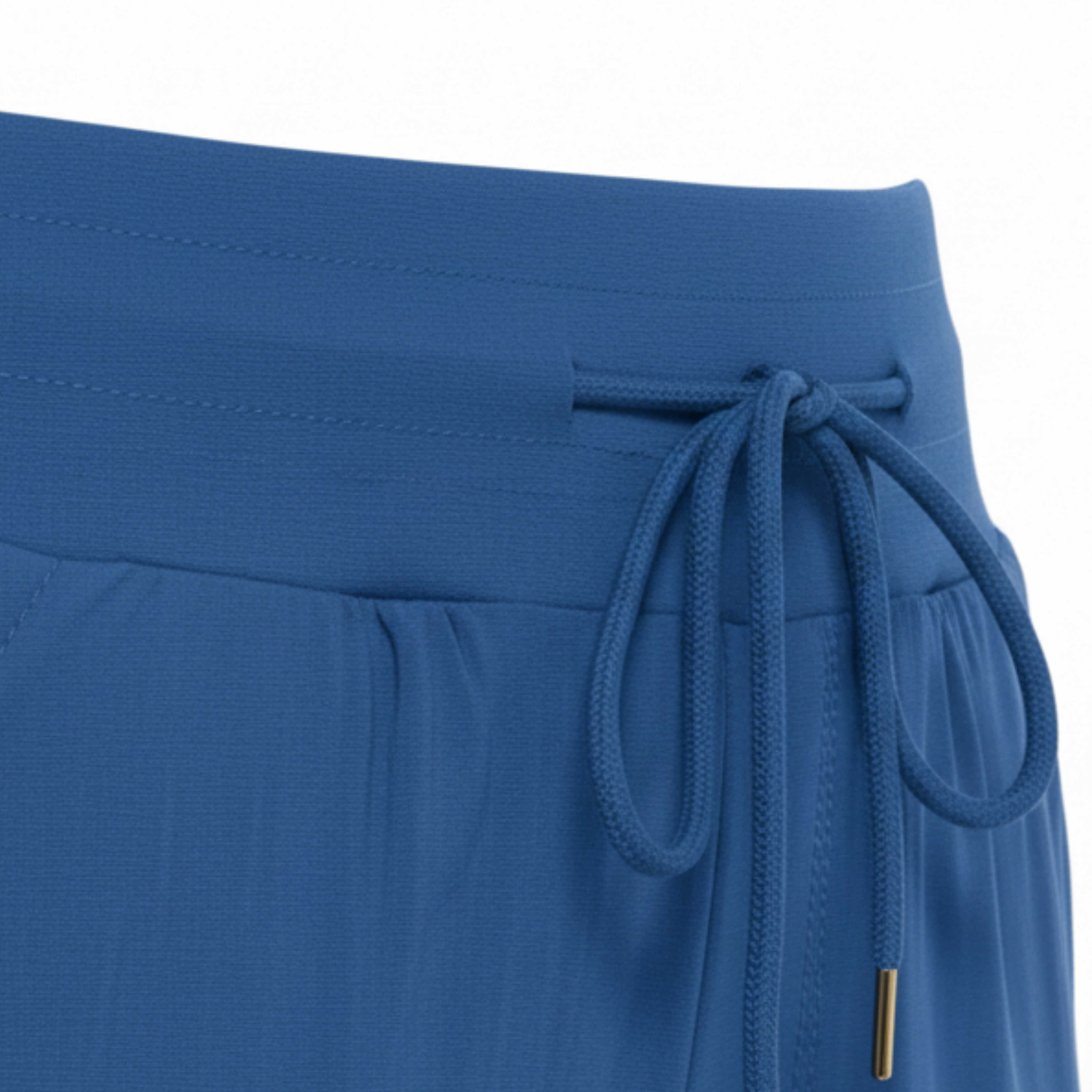 Pantacourt Capri pour Femme à Taille Élastiquée et Jambe Large avec Poches