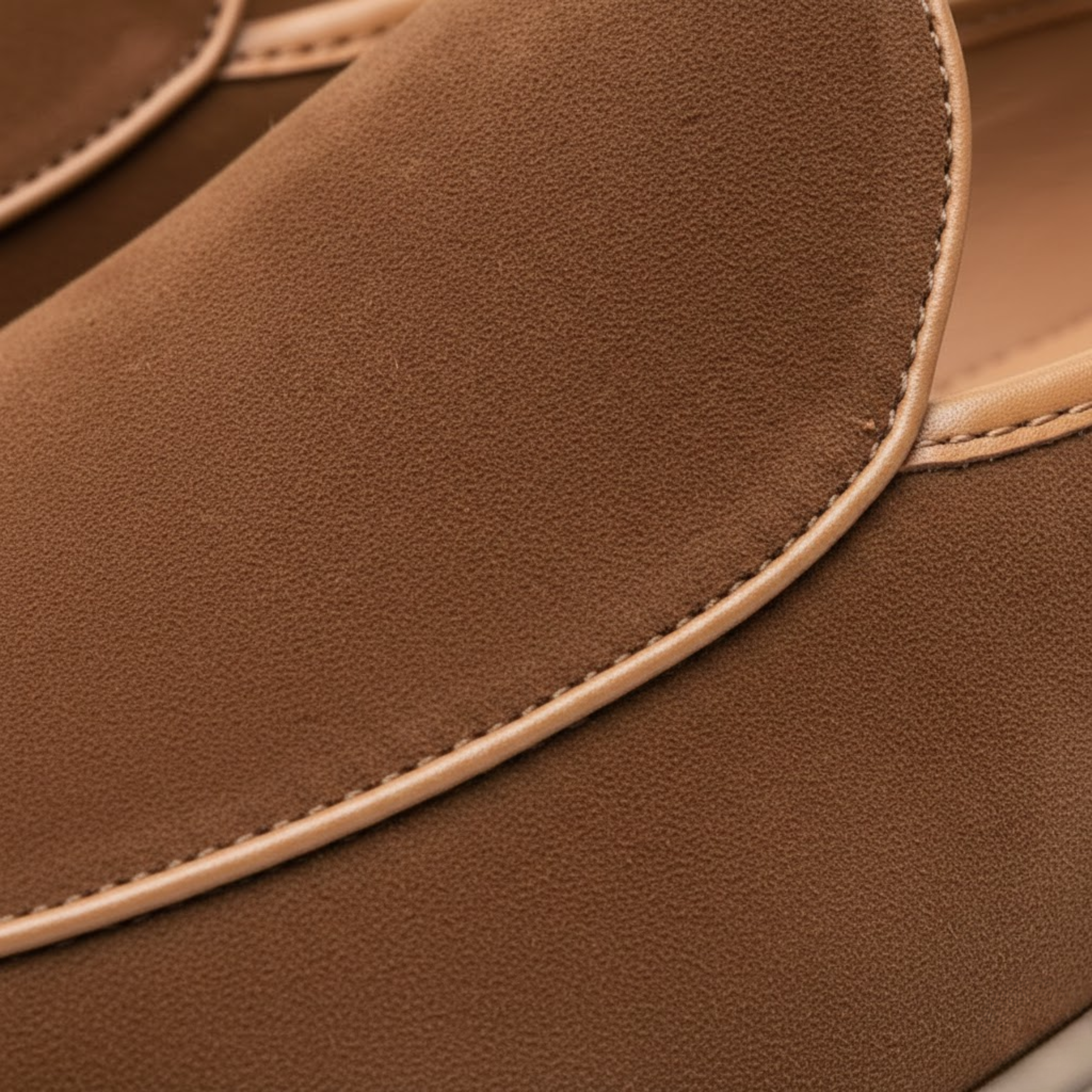 Mocassins en Daim pour Homme à Semelle Contrastée et Design Minimaliste à Enfiler