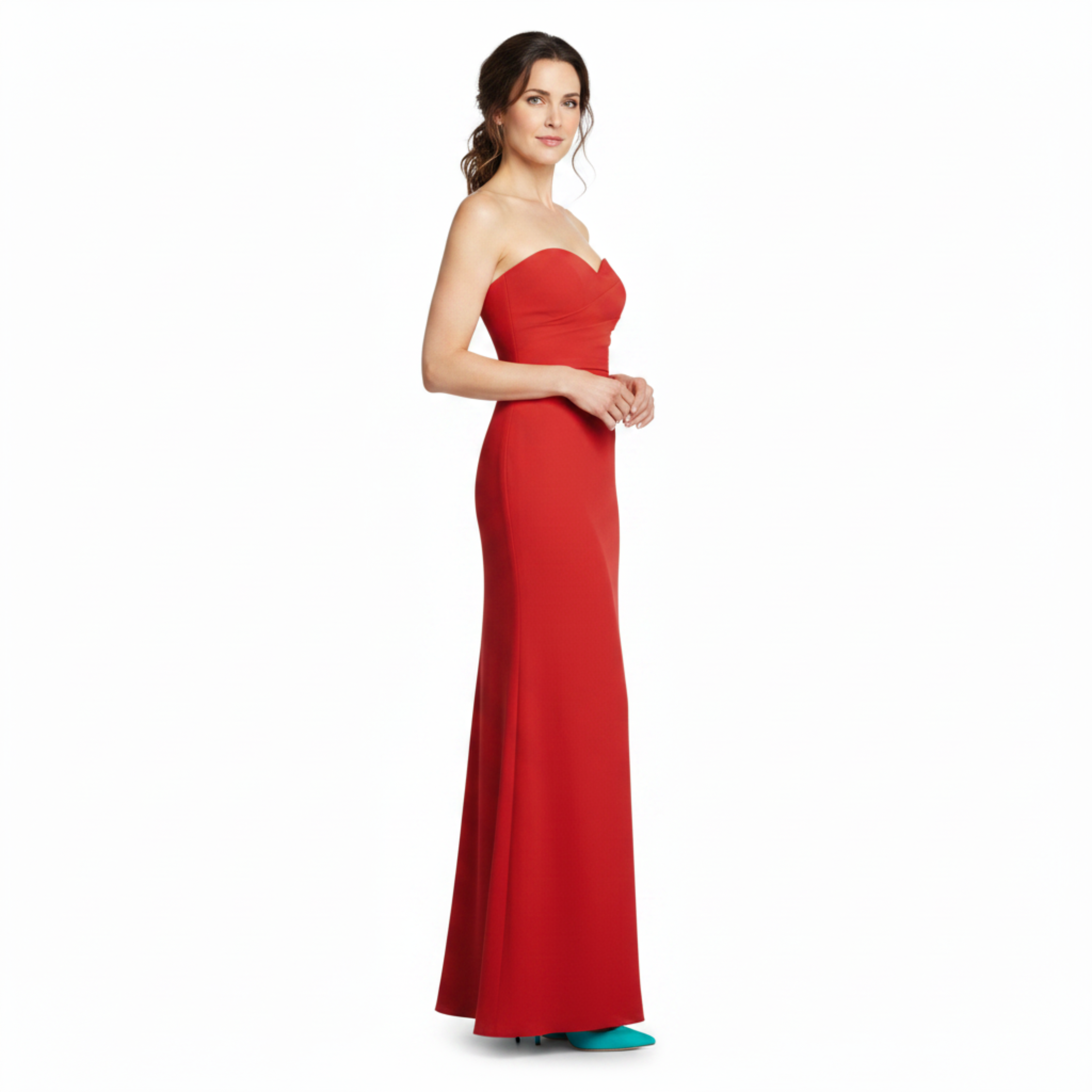 Women's Chiffon Ceremony Dress with Sheath Cut and Side Slit