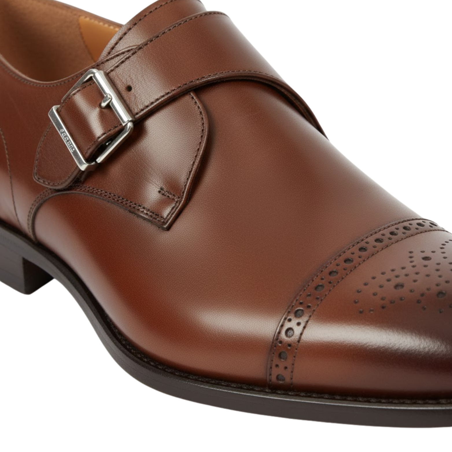 Men's Leather Dress Shoes Oxford Business Carving Fashion Buckle England Formal Shoes Mengke