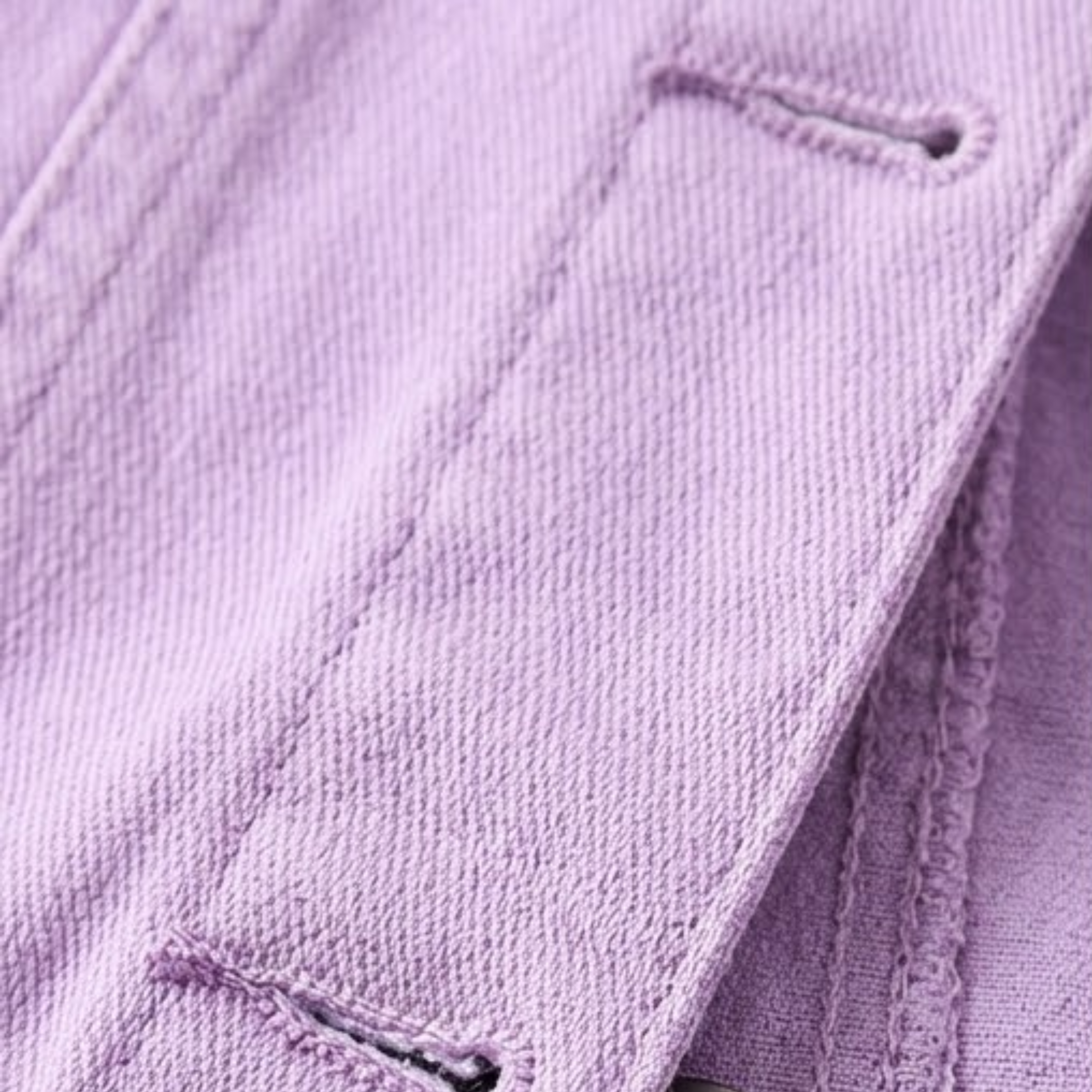 Short Denim Jacket with Buttons and Chest Pockets for Women