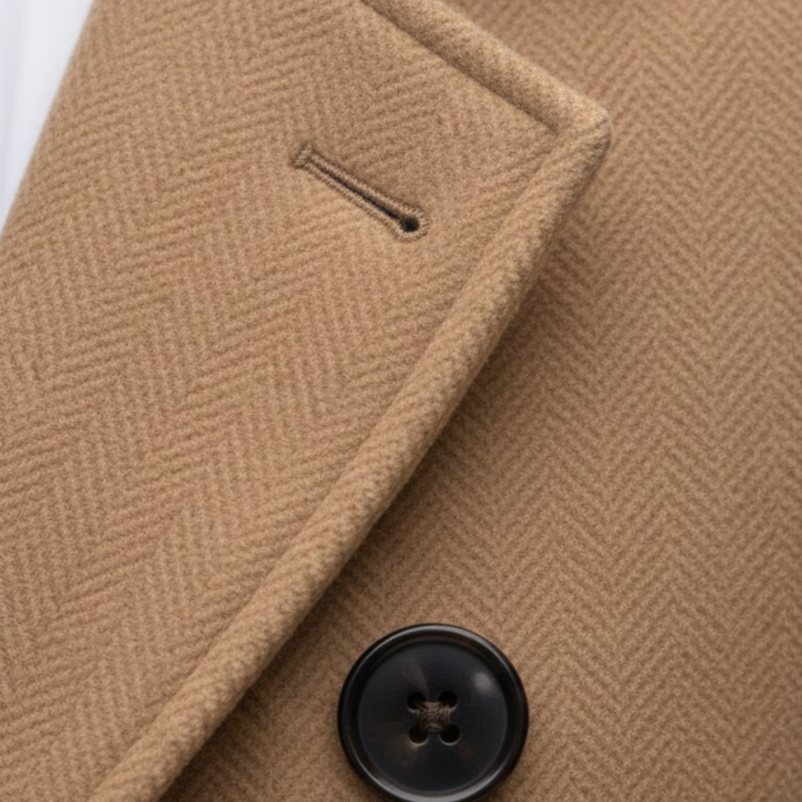 Men's wool coat autumn winter business casual style double-breasted long trench coat