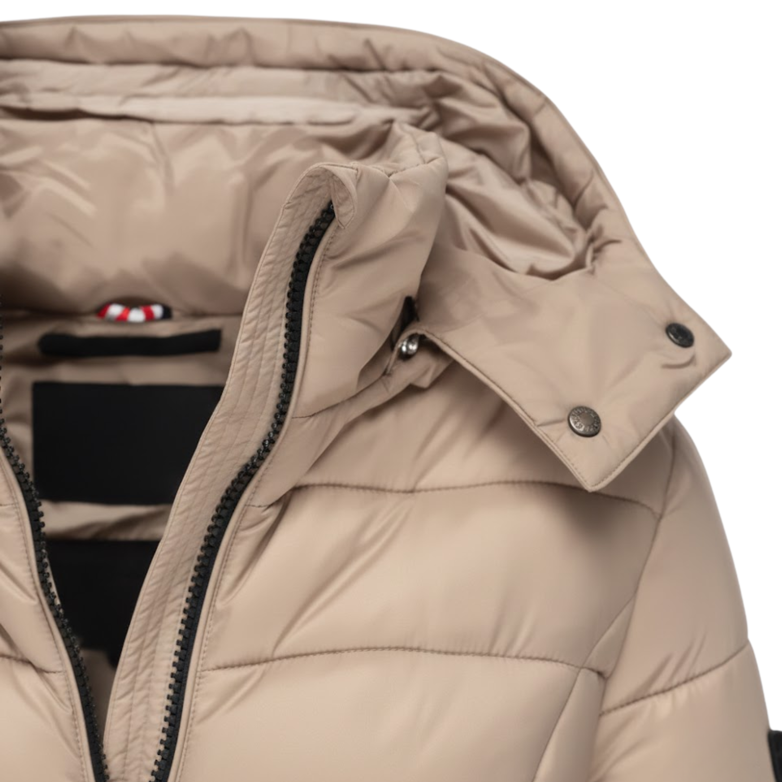 Parka Feminina Matelassada de Comprimento Médio com Capuz