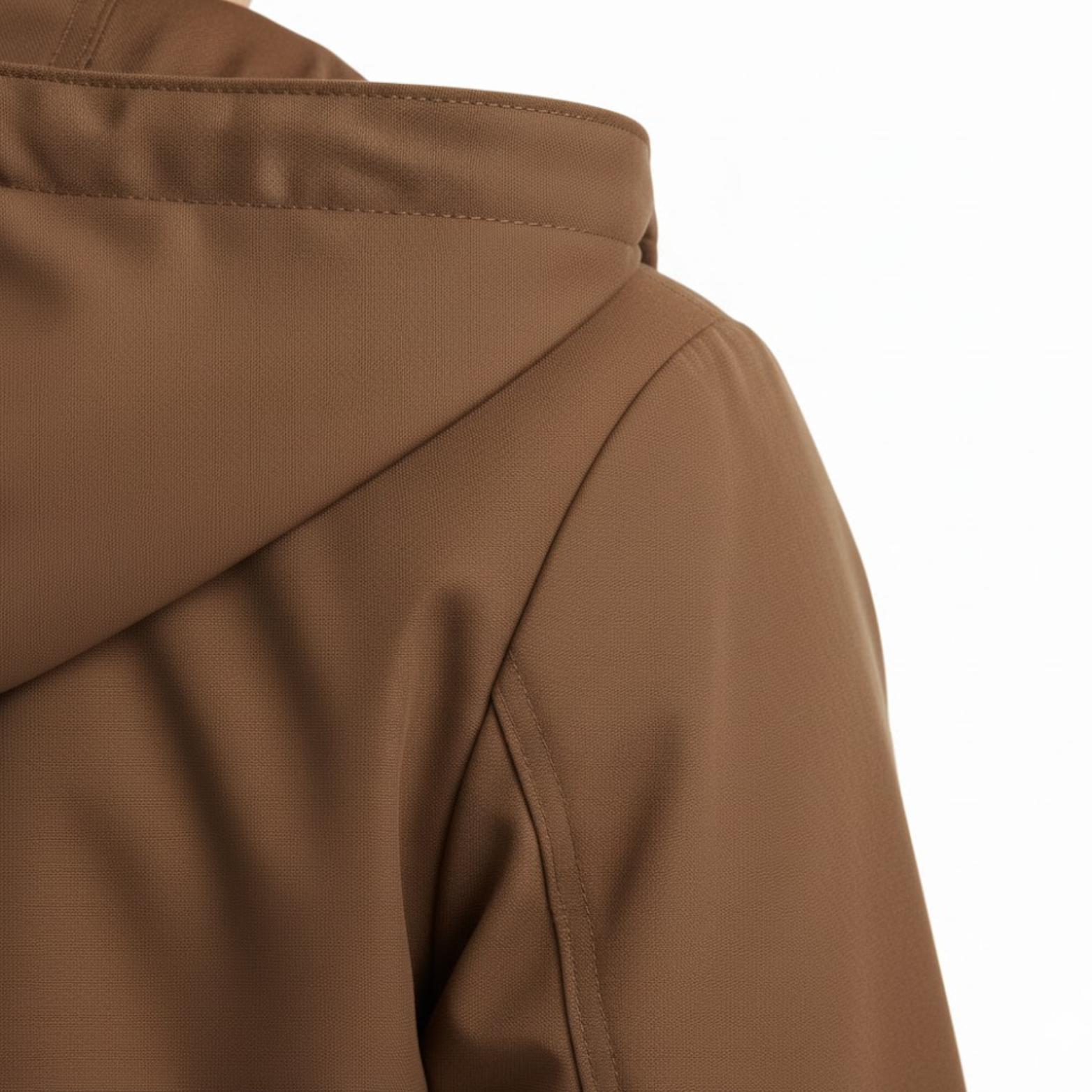 Casaco Curto Feminino com Capuz e Gola de Bico