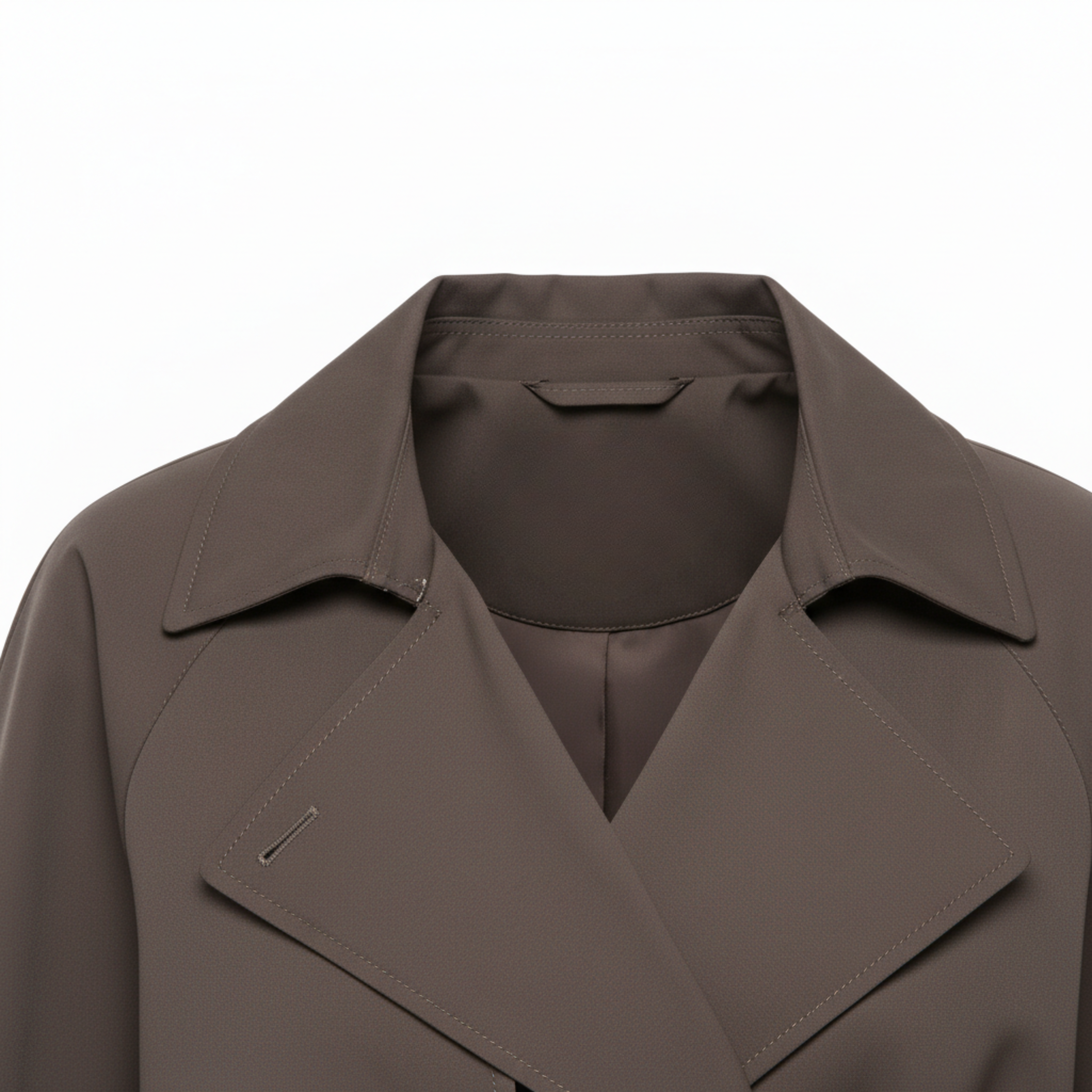 Chaqueta Trench Corta de Poliéster con Cinturón y Solapa para Mujer