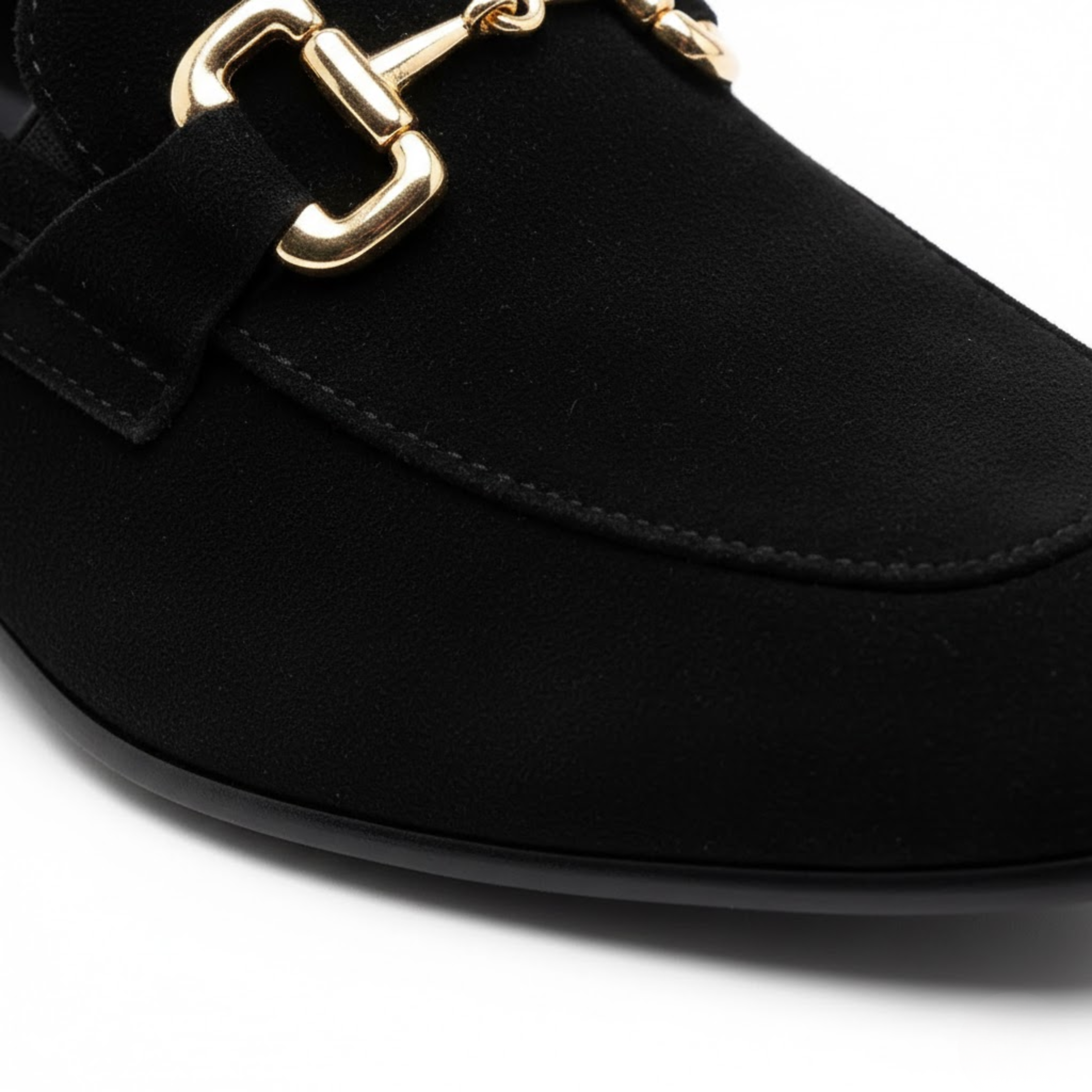 Mocassins en Microfibre pour Hommes avec Boucle en Métal et Bout Pointu