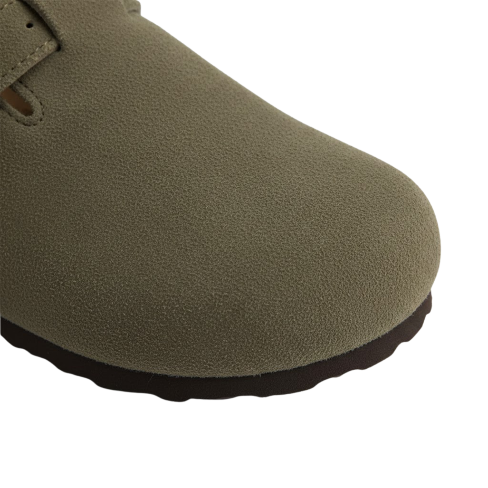 Mules en daim avec semelle classique et boucle réglable