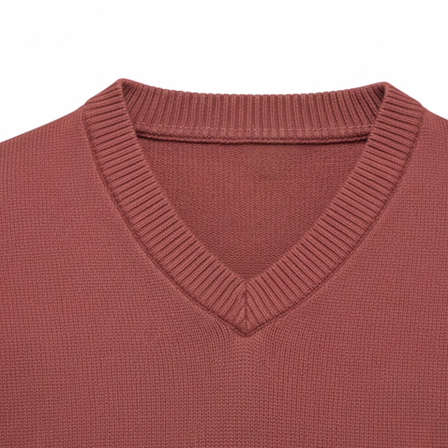 Pull Homme Col V en Coton Uni Noir