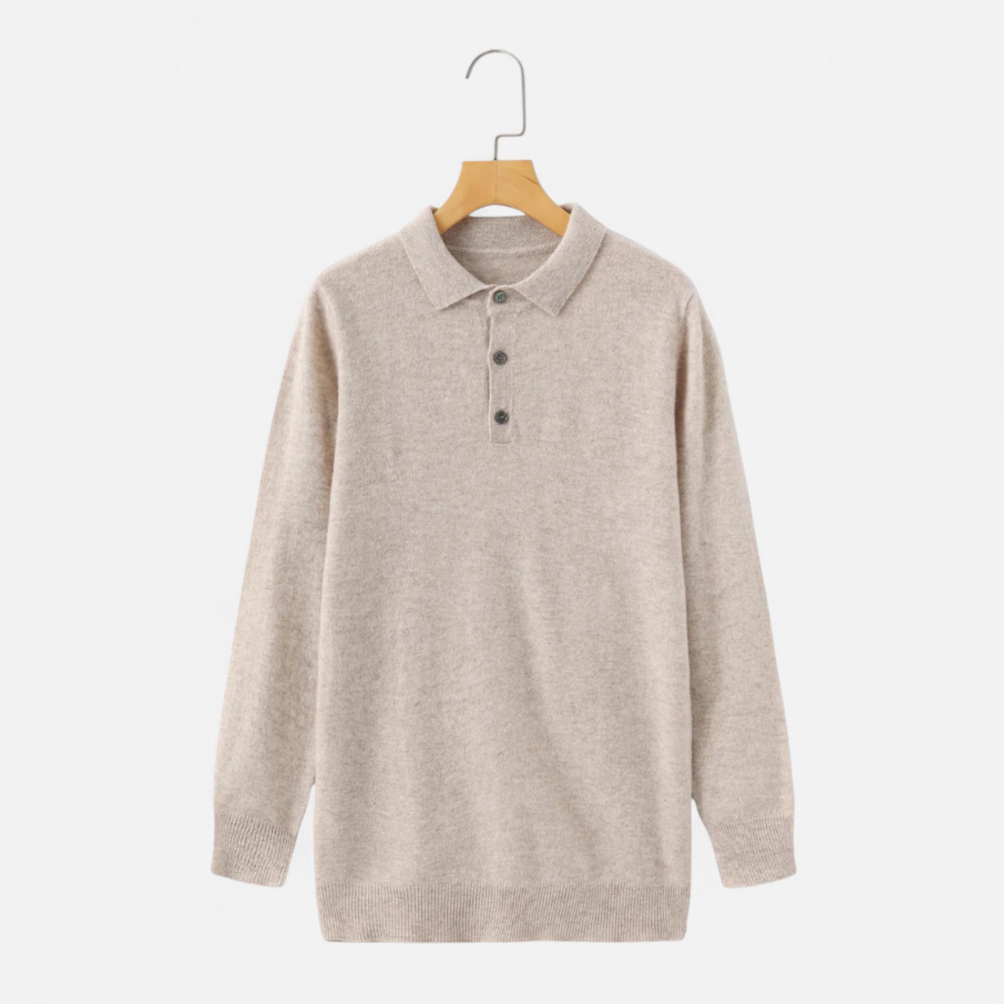 Ancienne Monde | Camisola Polo de Gola em Lã Merino Homem