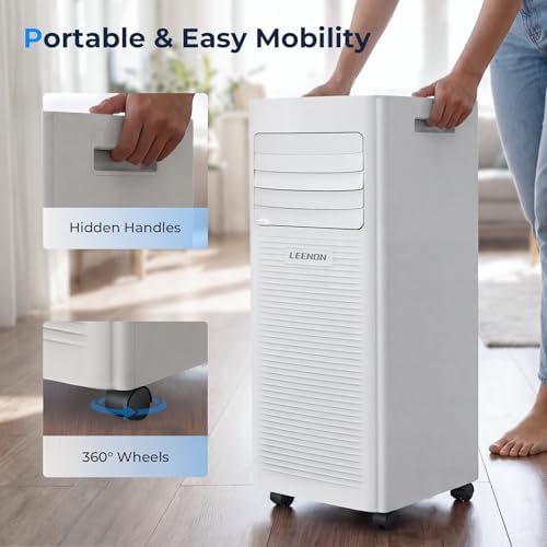 Aire acondicionado portátil 3 en 1 de 9000 BTU para habitaciones pequeñas y dormitorios