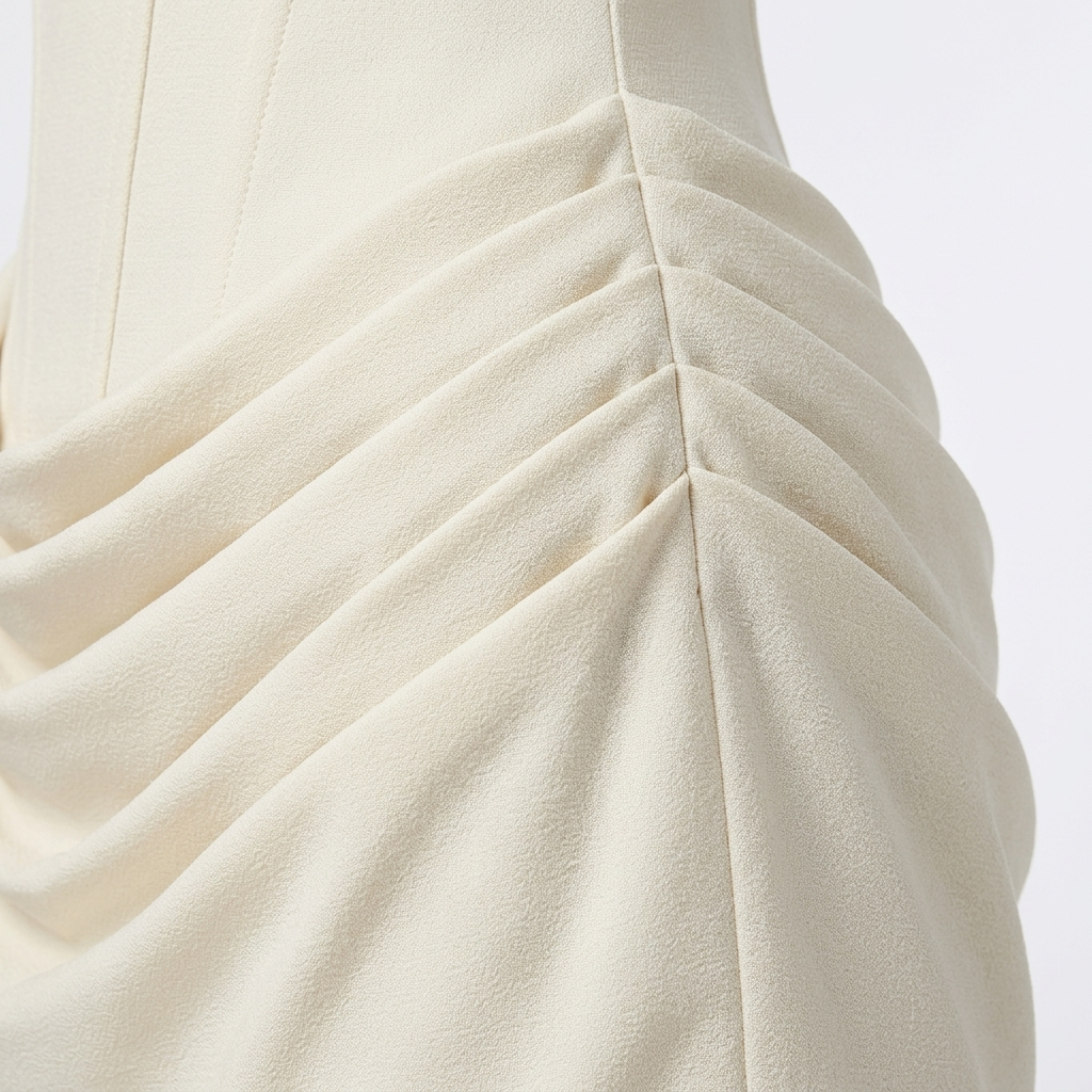Kurzes Damenkleid – plissierter Rock aus Lyocell und Korsett-Bustier | Abendgarderobe