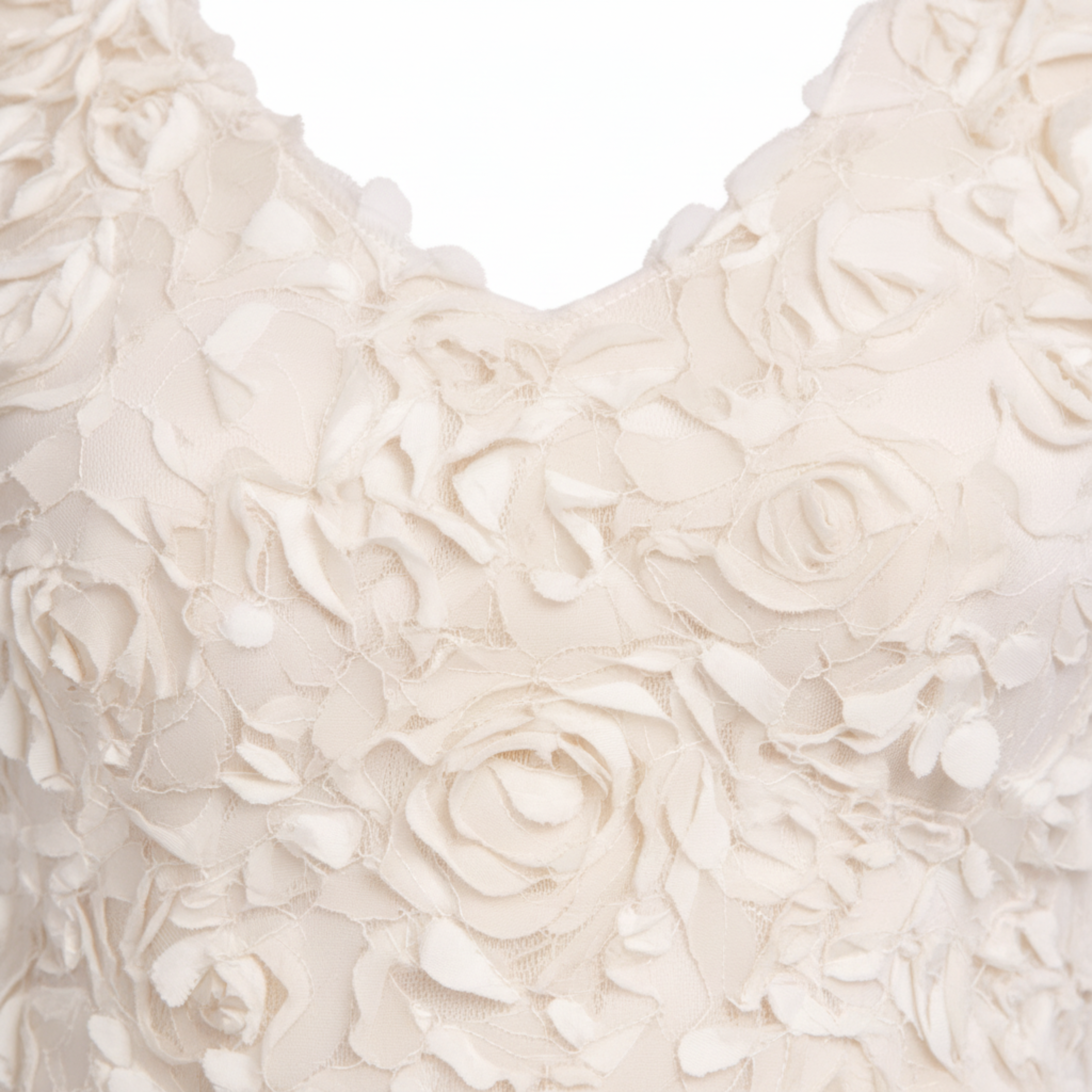 Vestido Corto Ajustado con Aplicaciones Florales 3D y Escote en V para Mujer