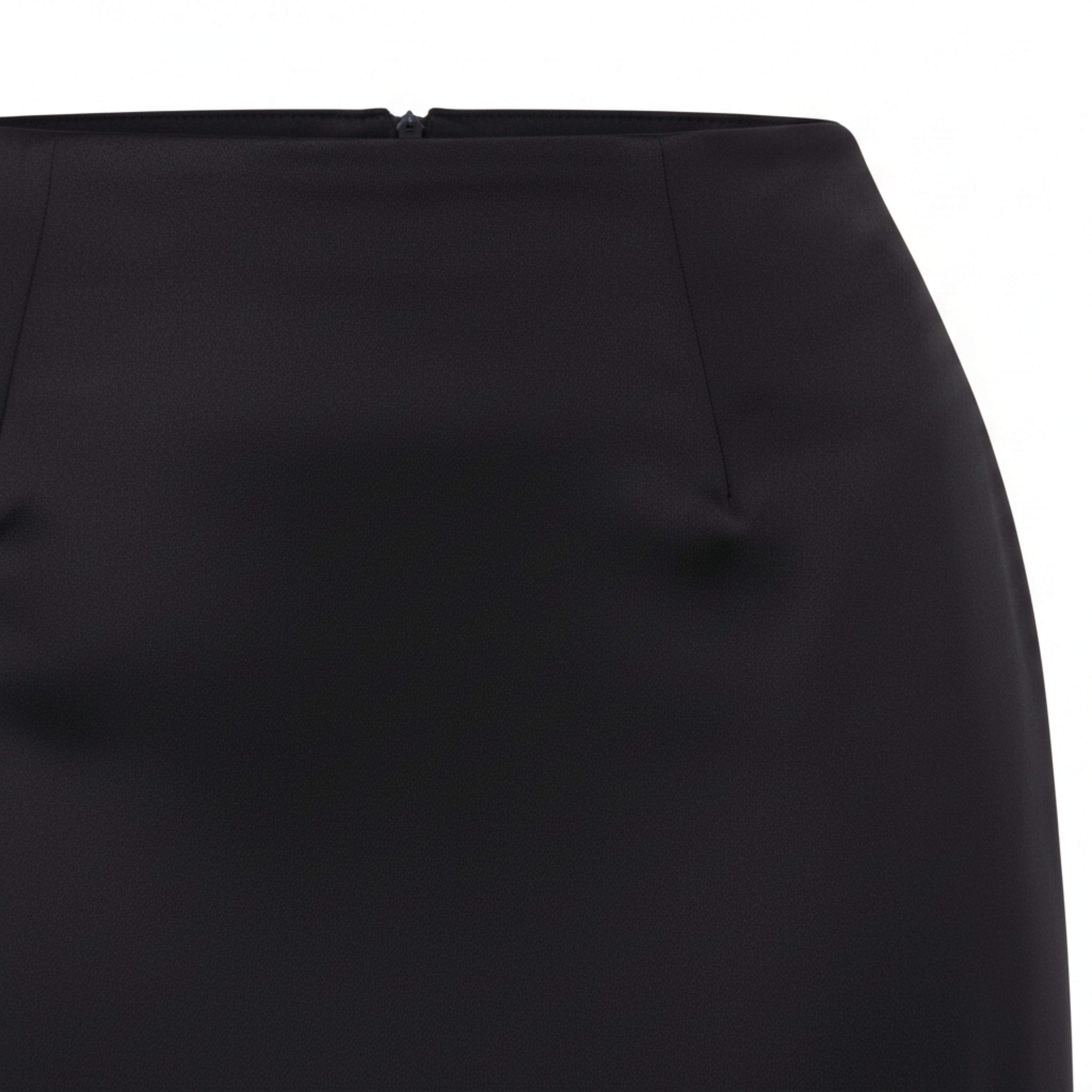 Falda larga maxi de satén para mujer con borde de encaje