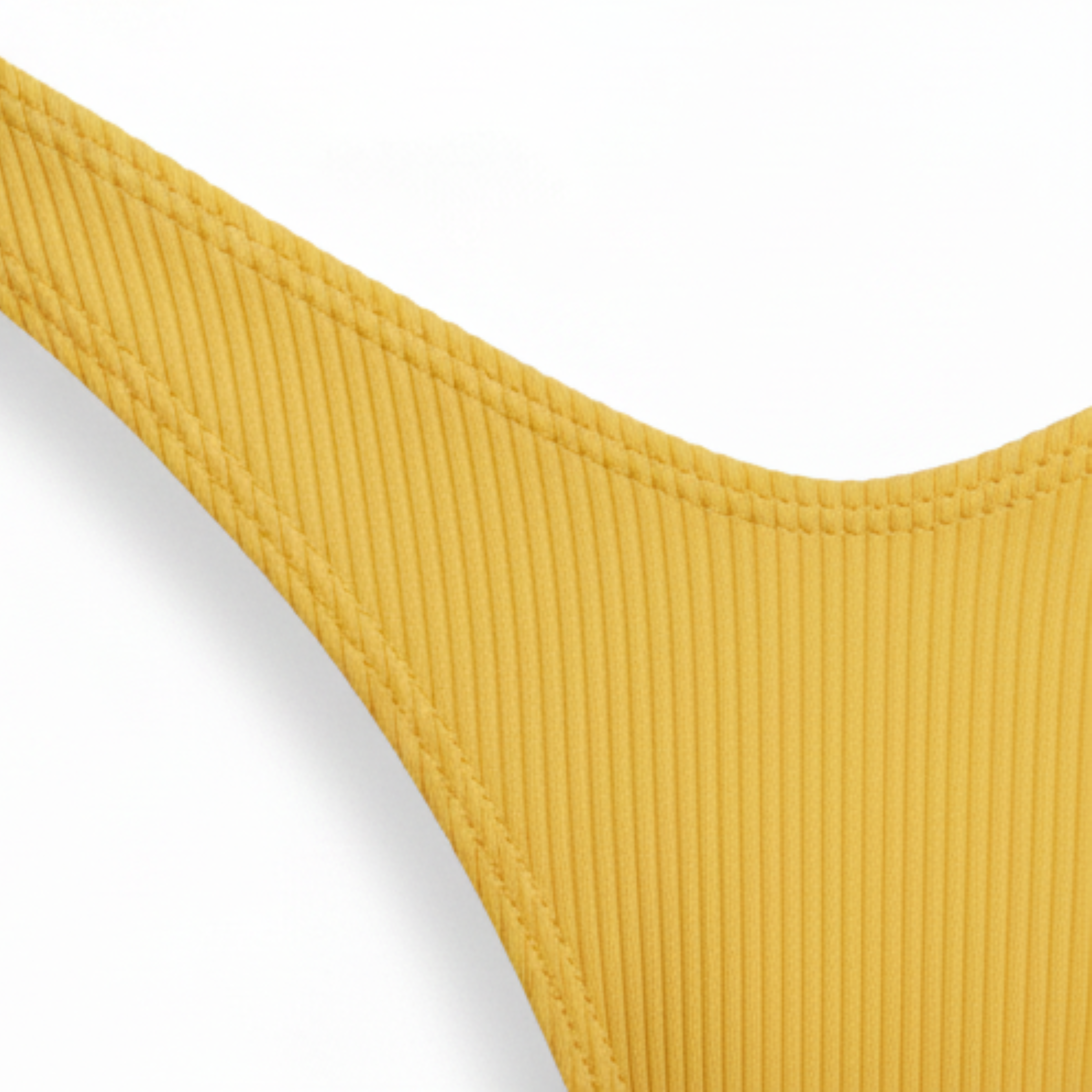 Two-Piece Ribbed Texture Bikini with Push-Up Top and Thin Straps