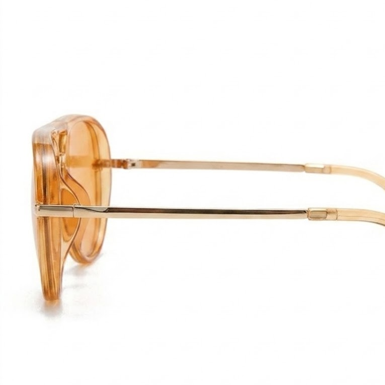 Translucent Aviator Glasses with Double Bridge and UV Protection Gradient Lenses