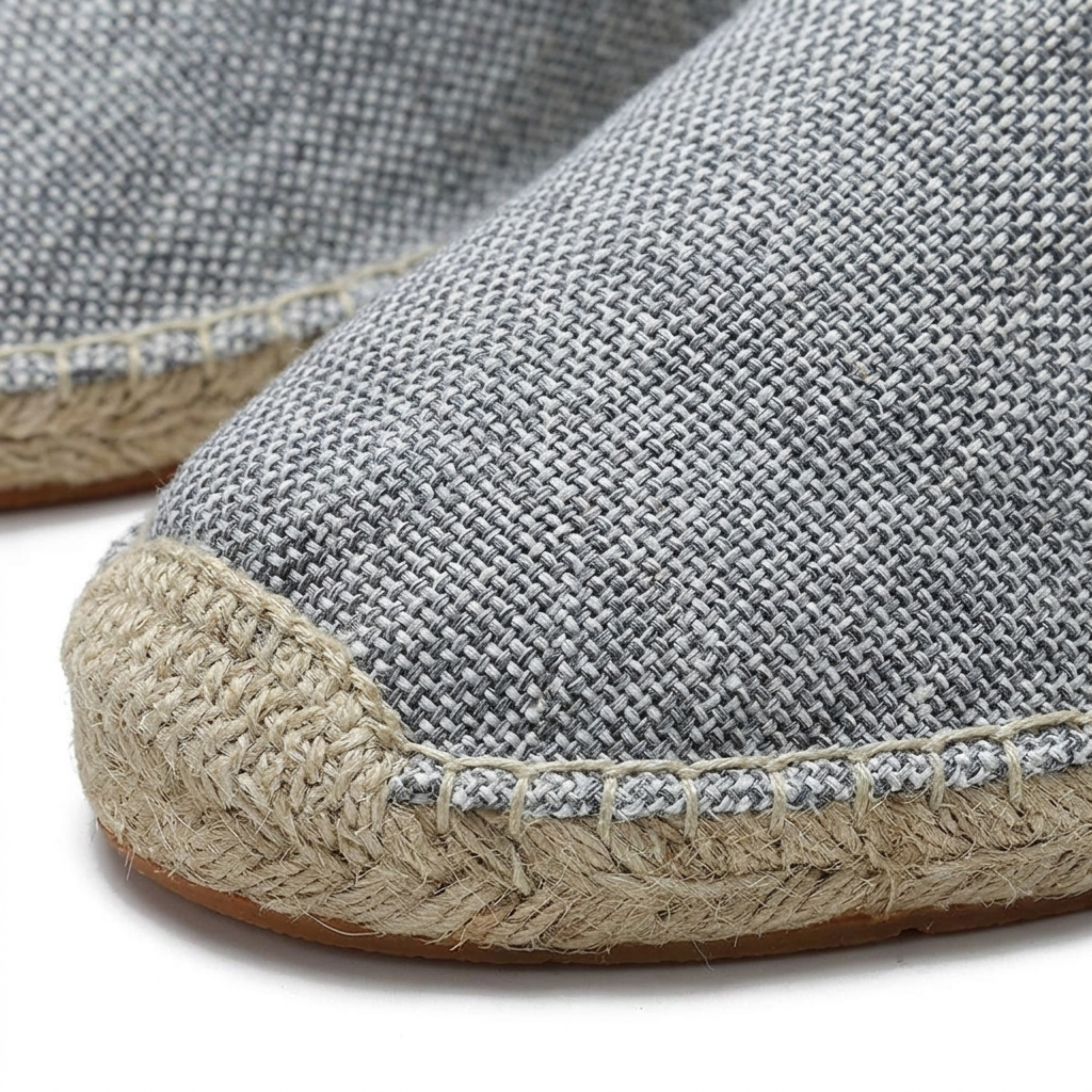 Espadrillas in lino da uomo — mocassini slip-on in tela — spiaggia e vacanze