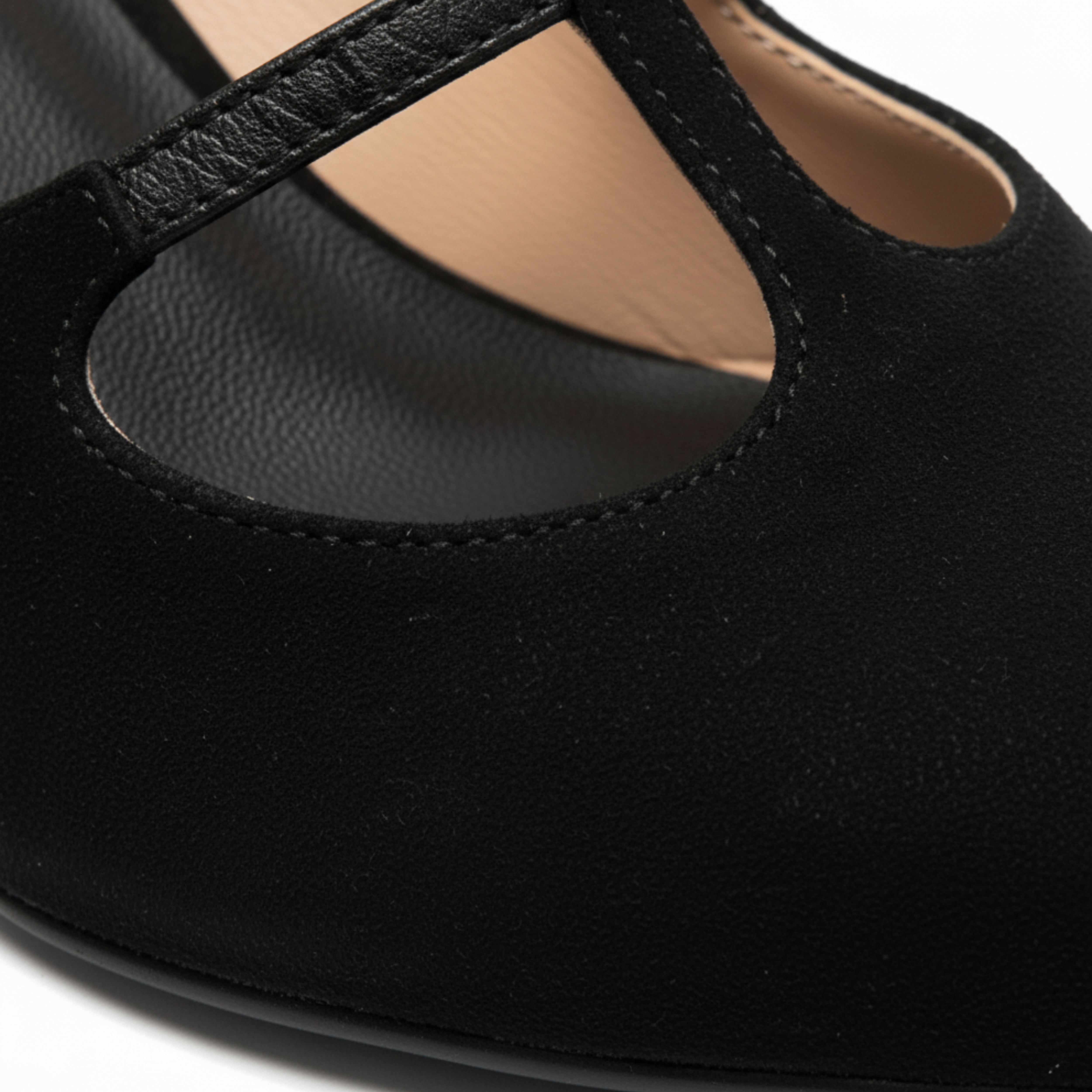 Souliers à Brides Entrelacées et Petits Talons Bobines pour Femmes