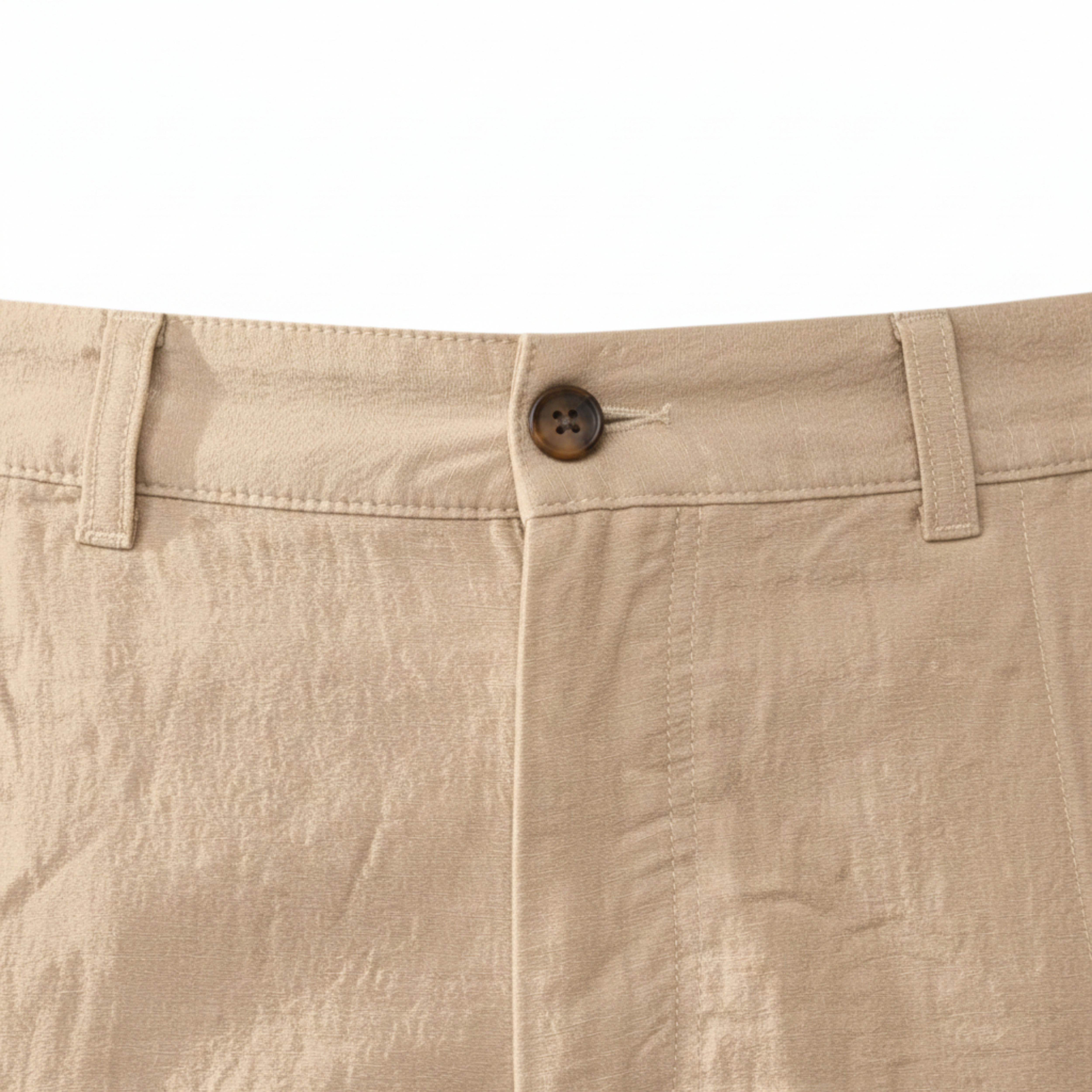 Short in lino da uomo con vita elastica e taglio casual