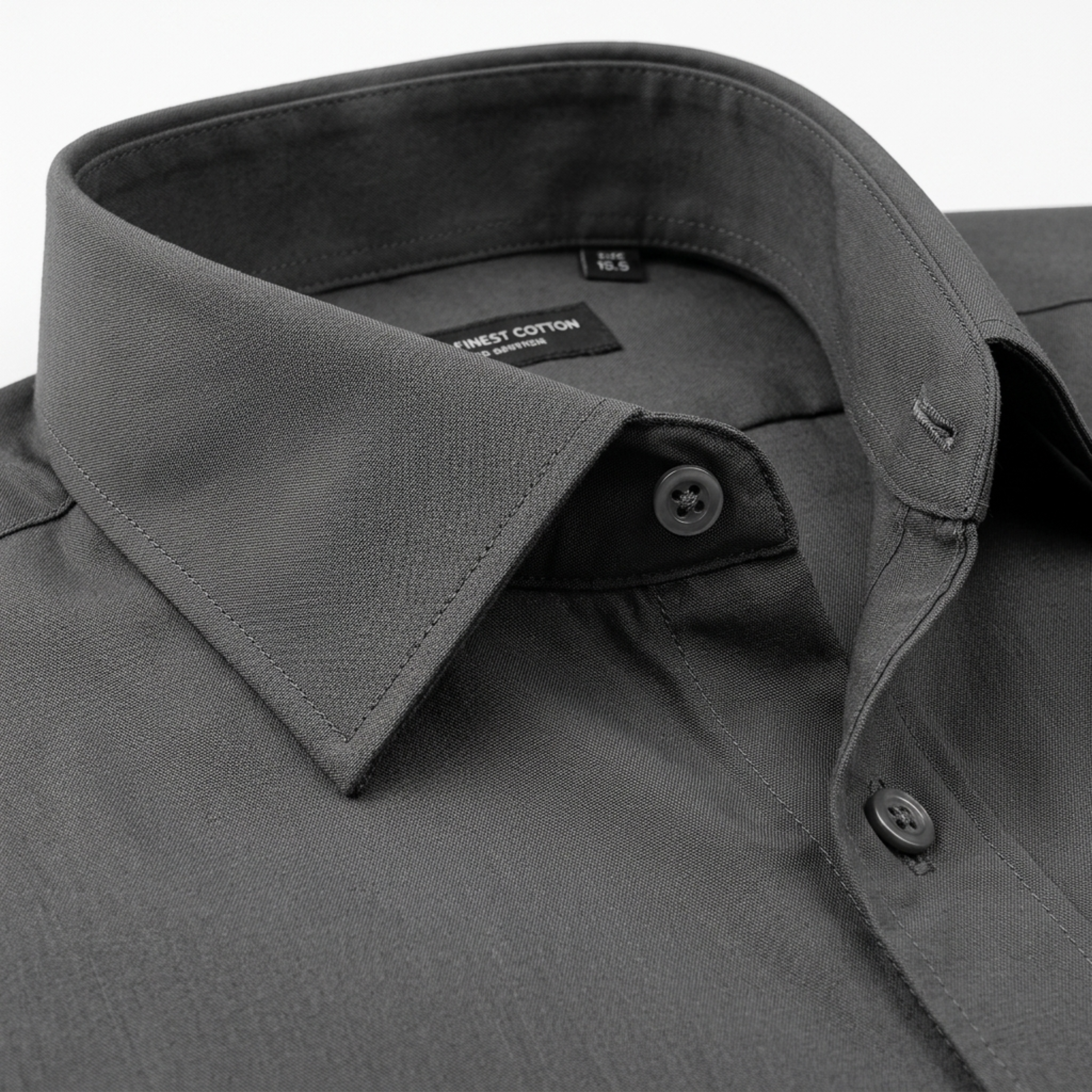 Men's button-down shirt — notched collar and long sleeves — everyday