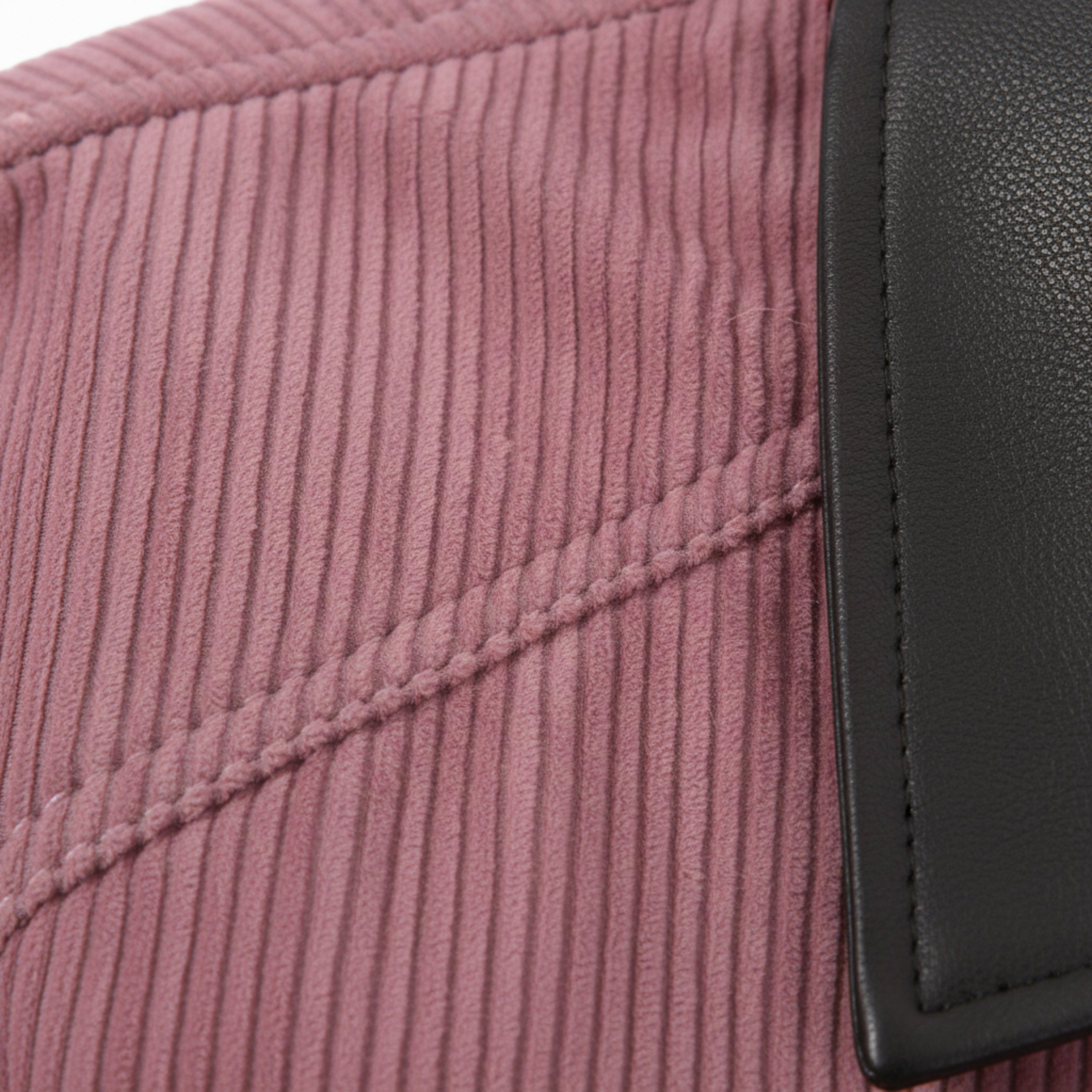 Short Corduroy Jacket with Contrasting Collar and Zipper Closure for Women