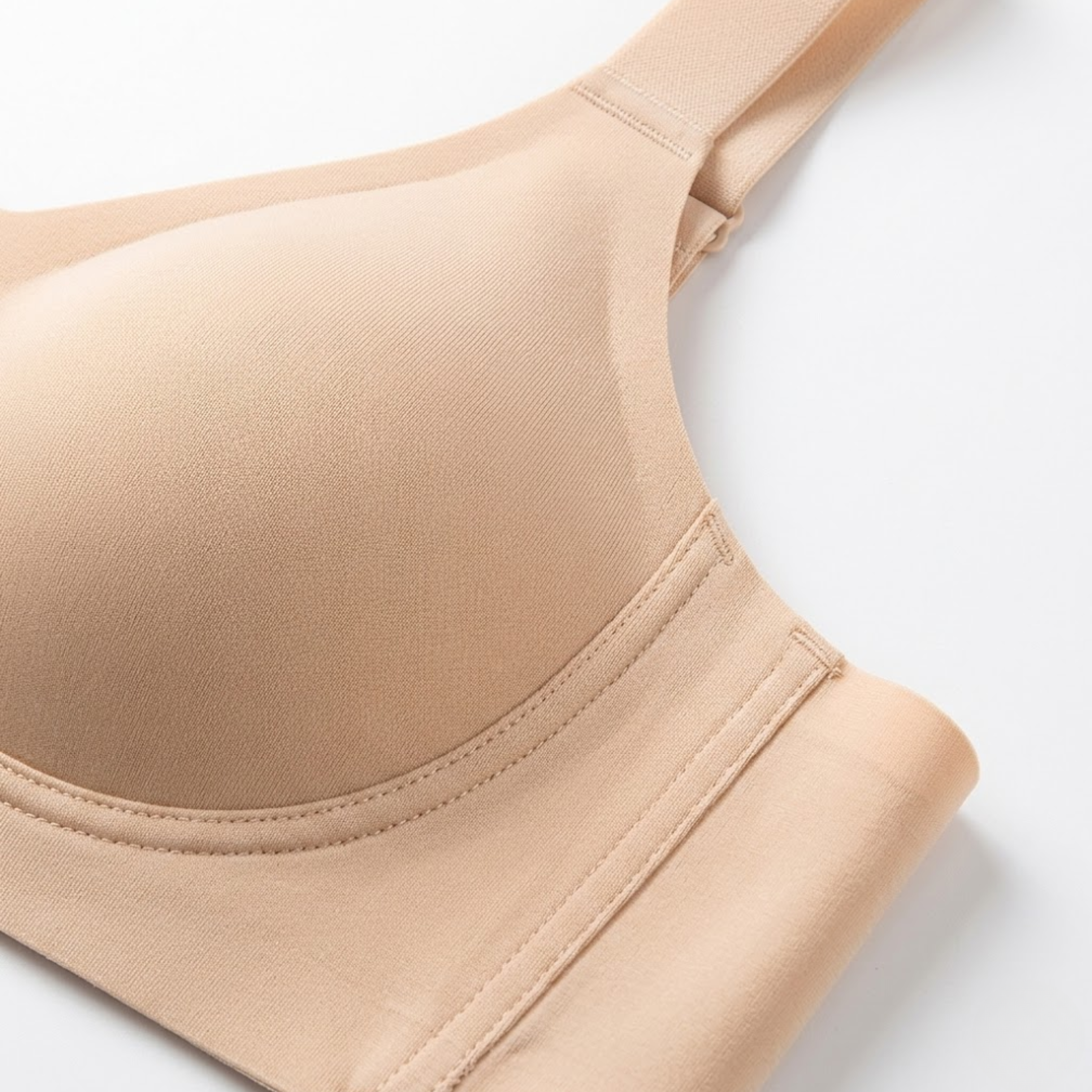 Sujetador push-up sin aros y sin costuras para mujer con tirantes ajustables y cierre de cuatro ganchos