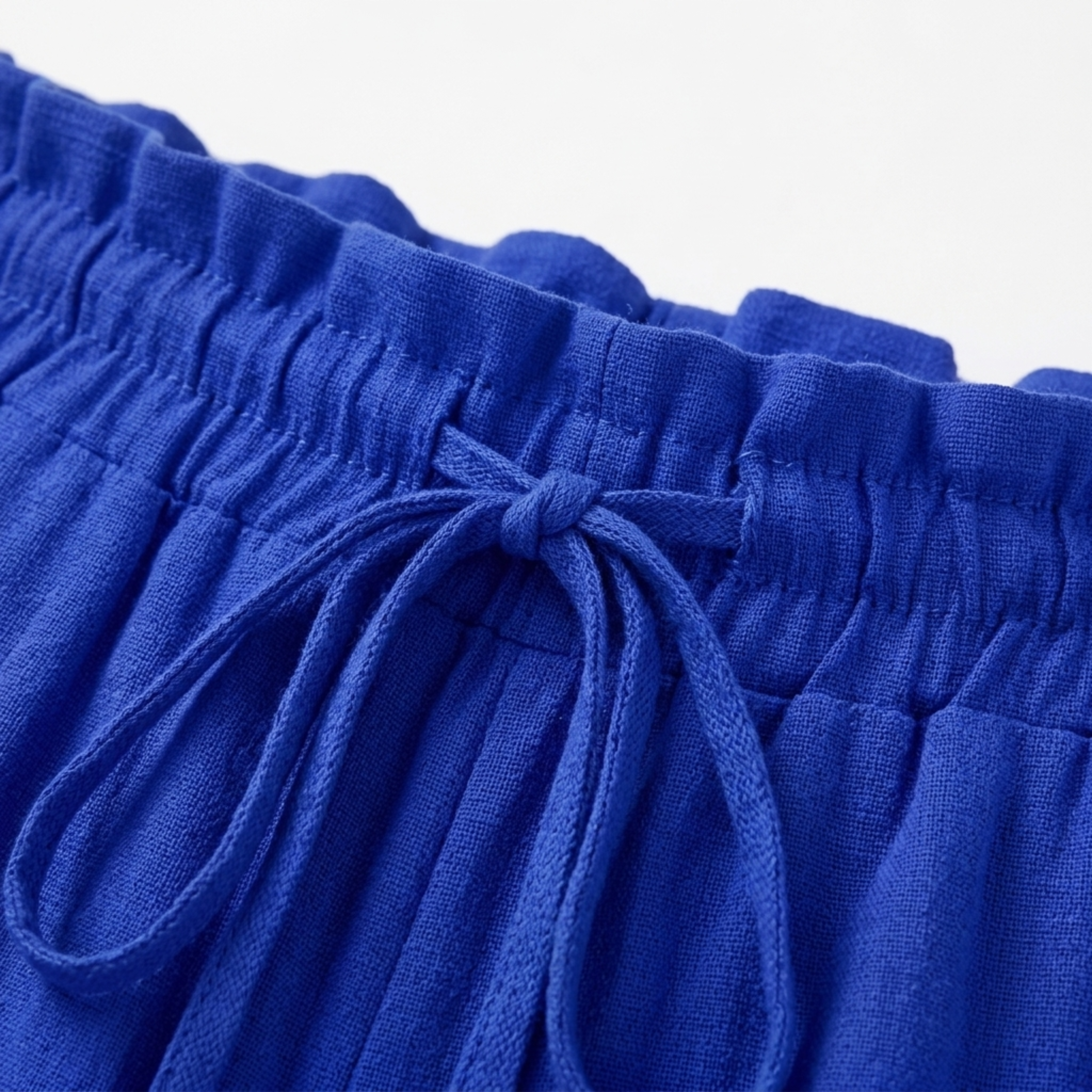 Pantaloni larghi taglia grande da donna con vita elastica e coulisse