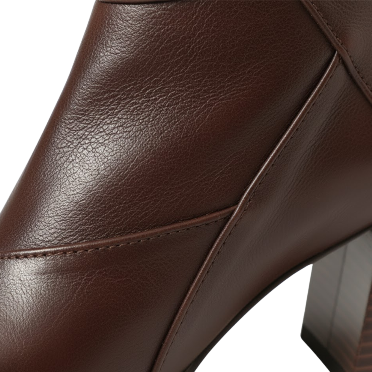 Damenstiefeletten aus weichem Leder mit dickem, quadratischem Absatz und seitlichem Reißverschluss