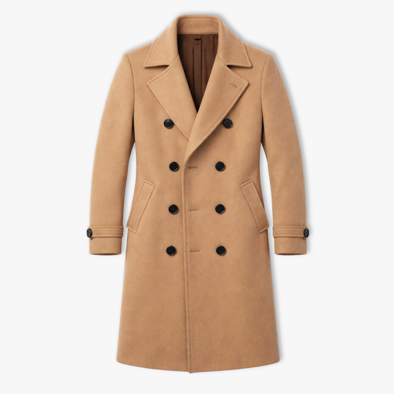 Men's wool coat autumn winter business casual style double-breasted long trench coat