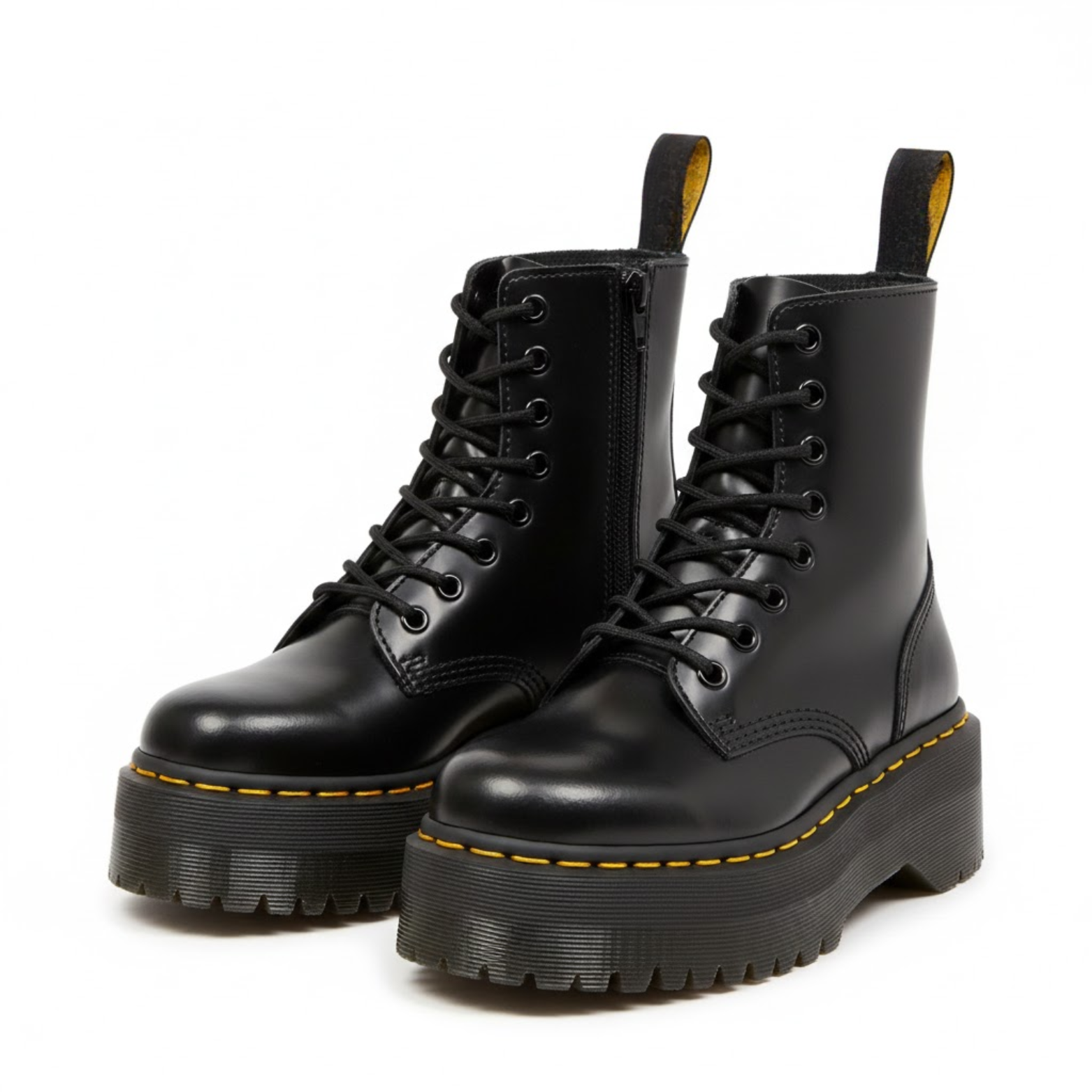 Women's Fashion Leather Chelsea Punk Goth High Platform Boots