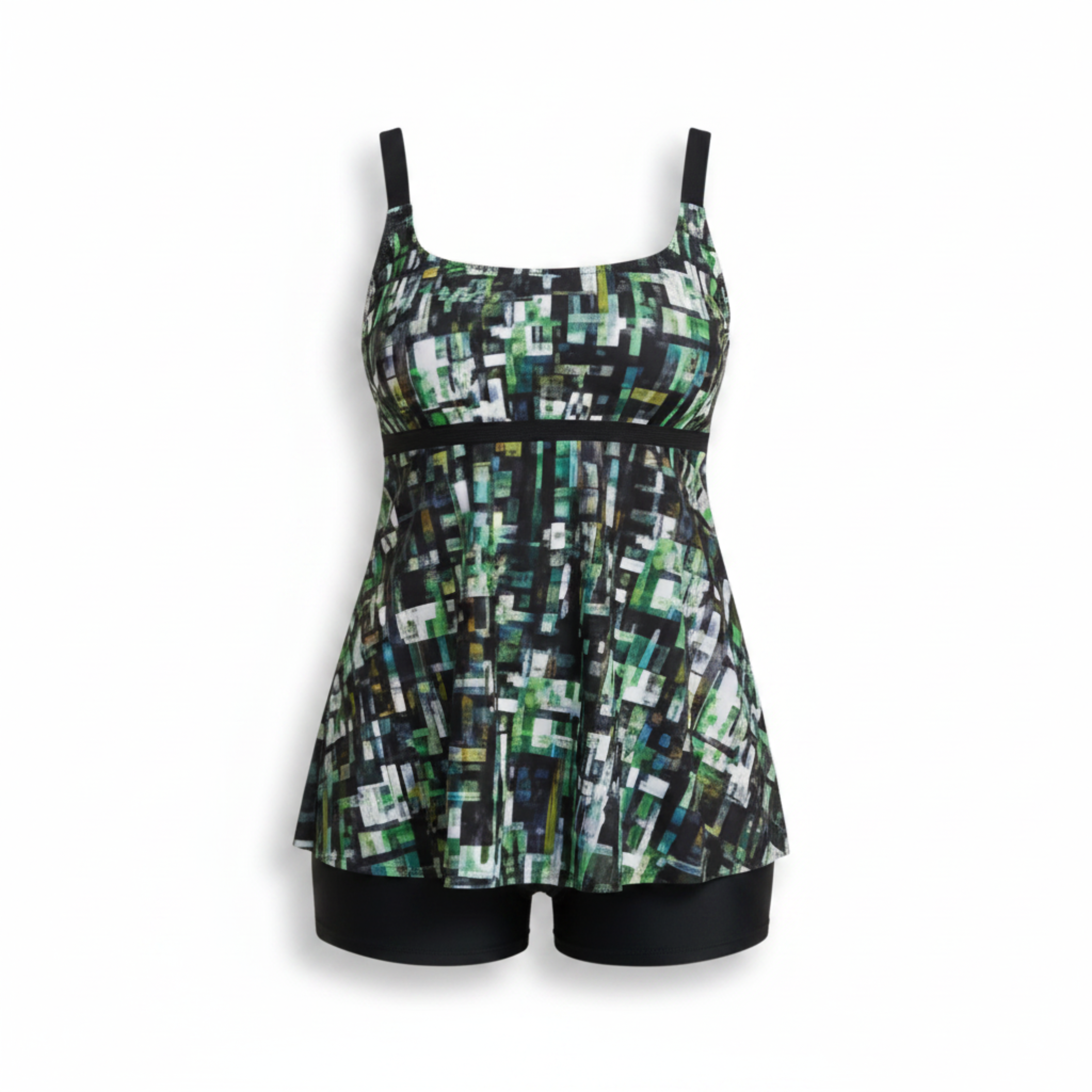 Ensemble Tankini Imprimé pour Femme avec Short de Bain Coordonné