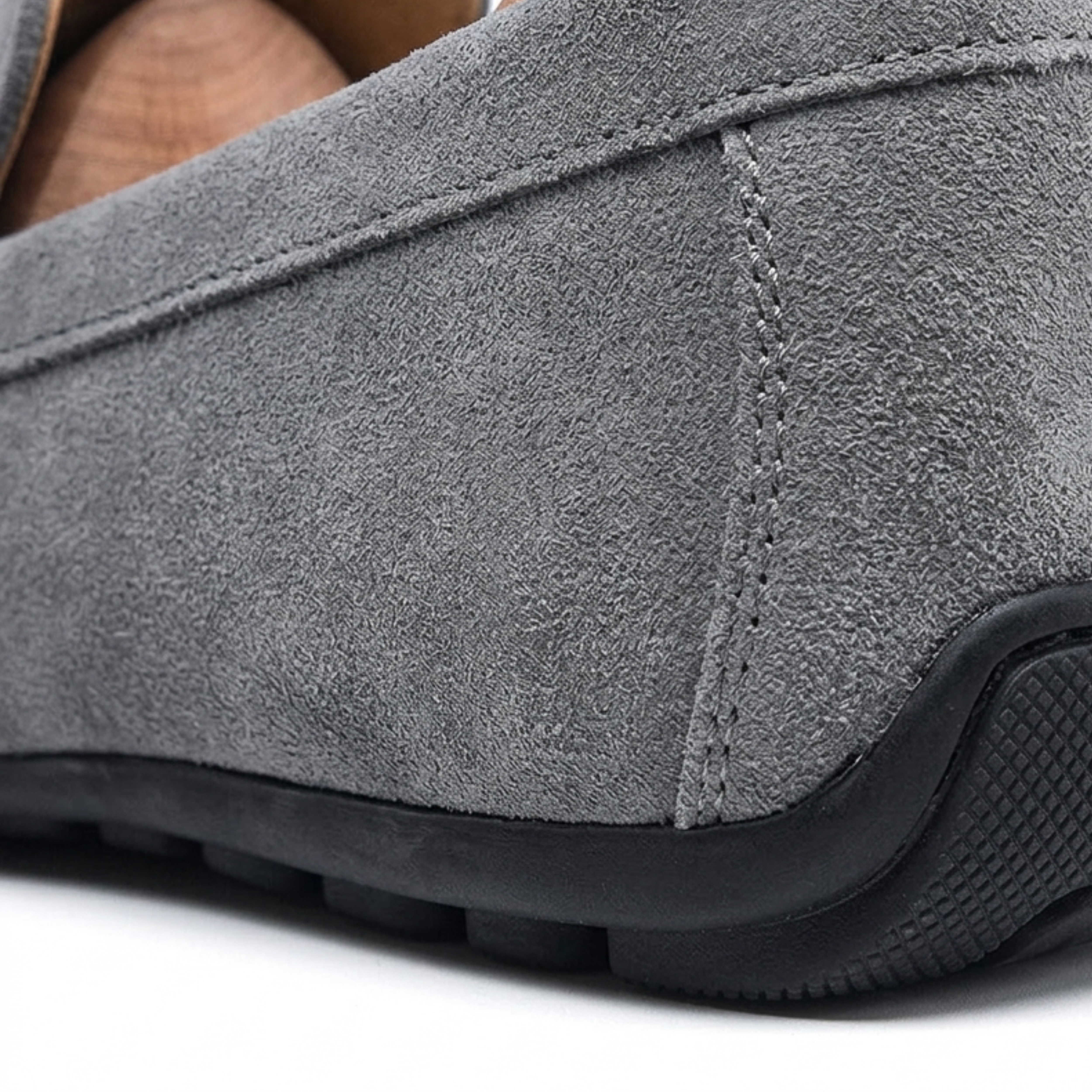 Men's Suede Loafers — Penny Strap — Casual Everyday Style