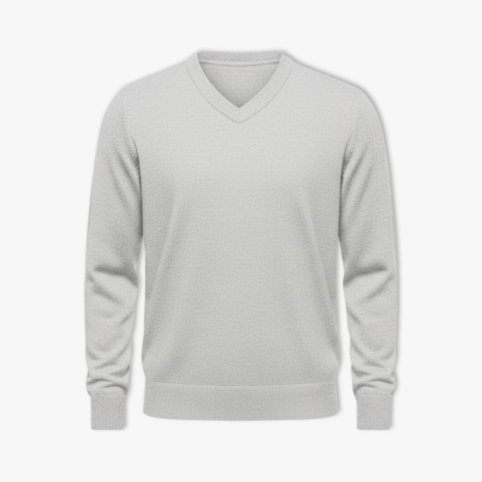 Pull Homme Col V en Coton Uni Noir