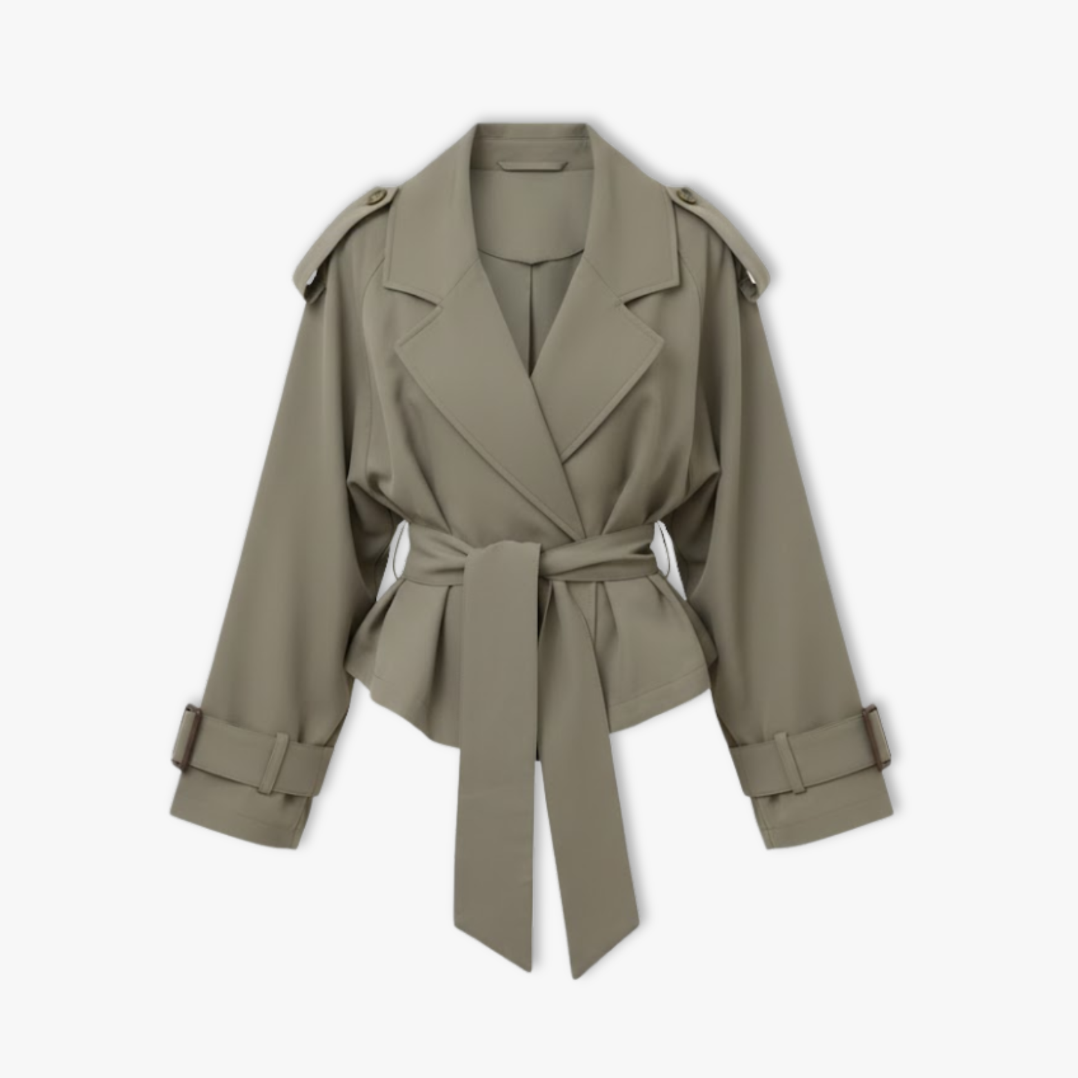 Lace-Up Trench Coat for Women, Windbreaker Jacket with Lapels and Long Sleeves