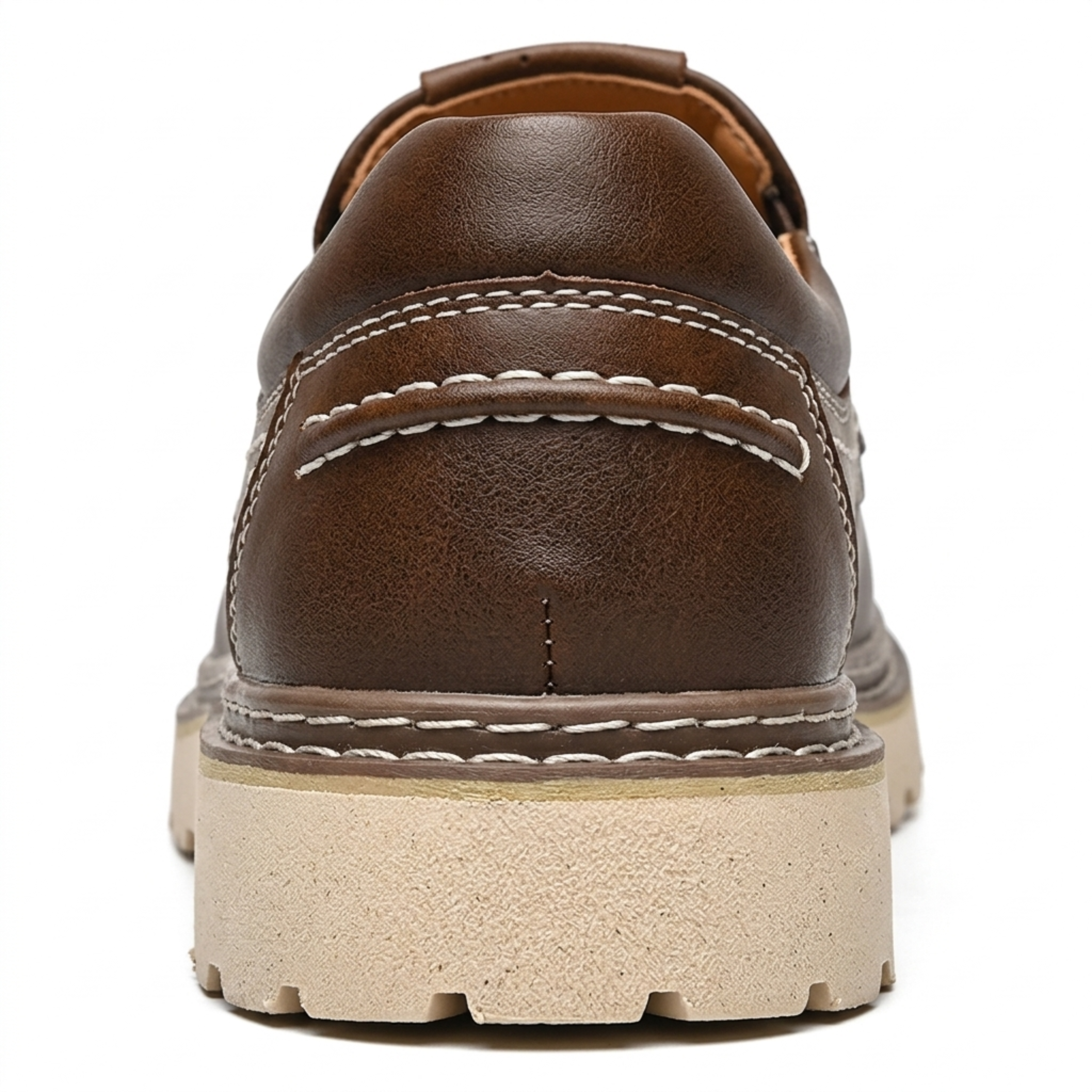Leather slip-on shoes — sturdy and flexible sole — everyday use