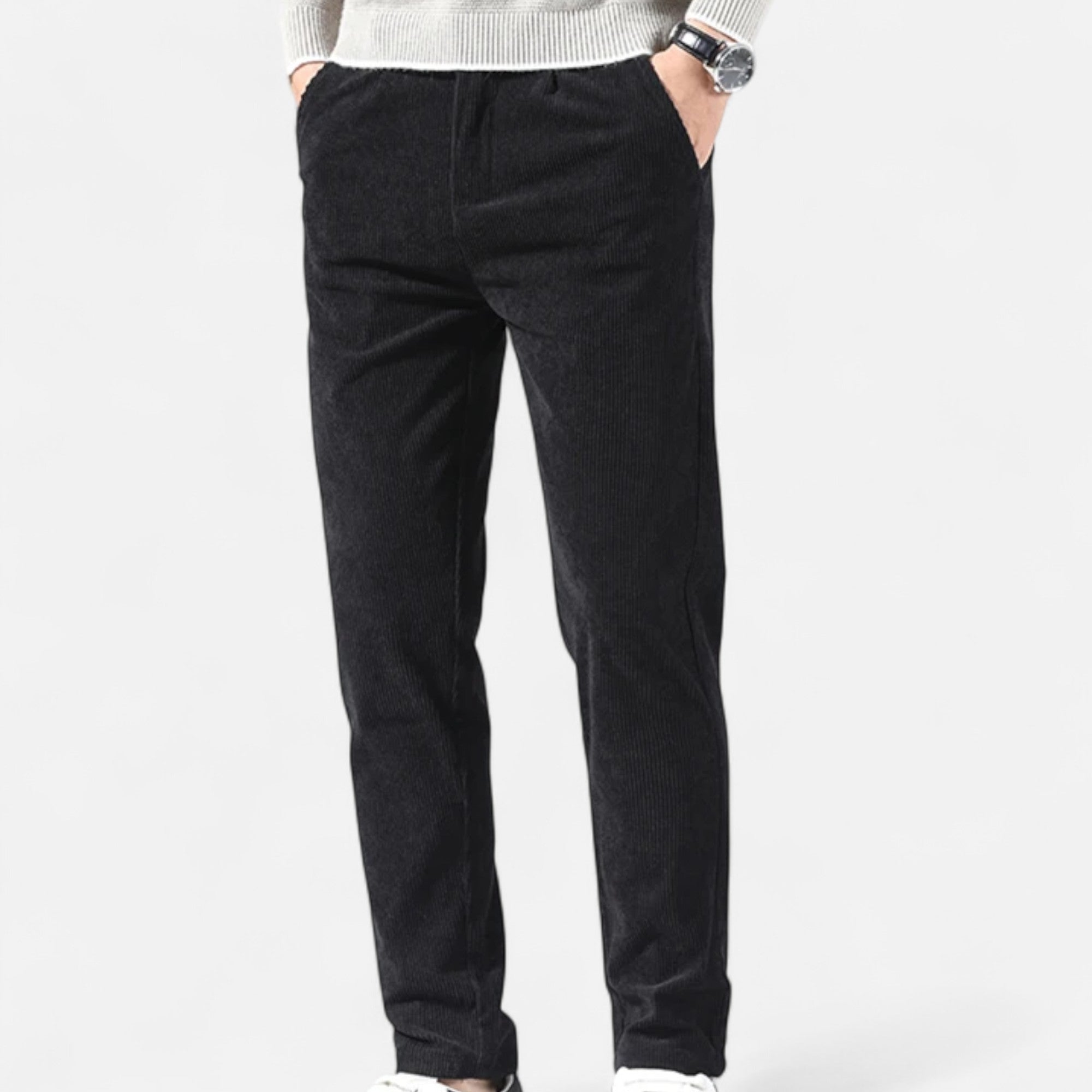Ancienne Monde | Pantalon Homme Velours Côtelé Coupe Classique