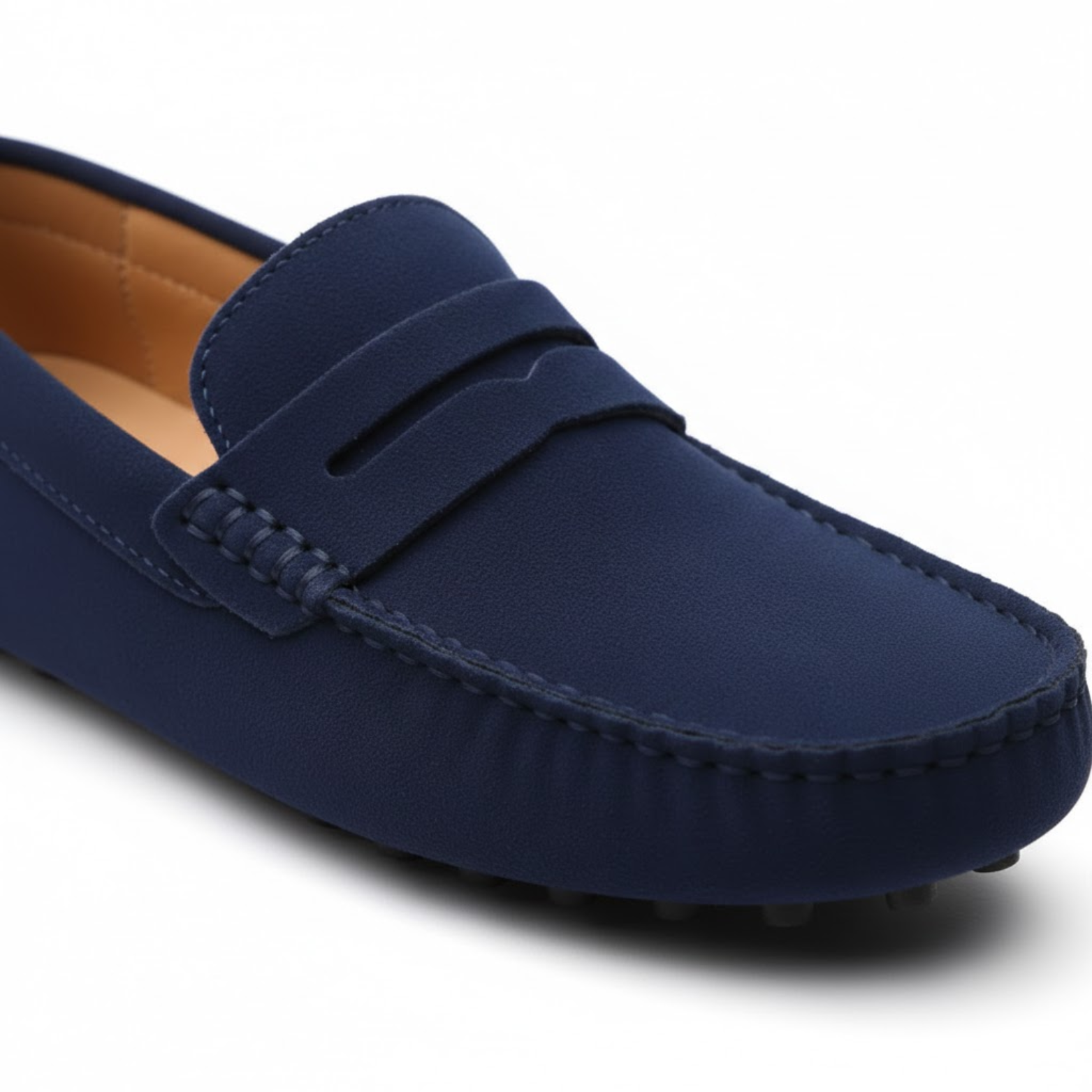Mocassini in vera pelle da uomo scarpe da guida morbide senza lacci
