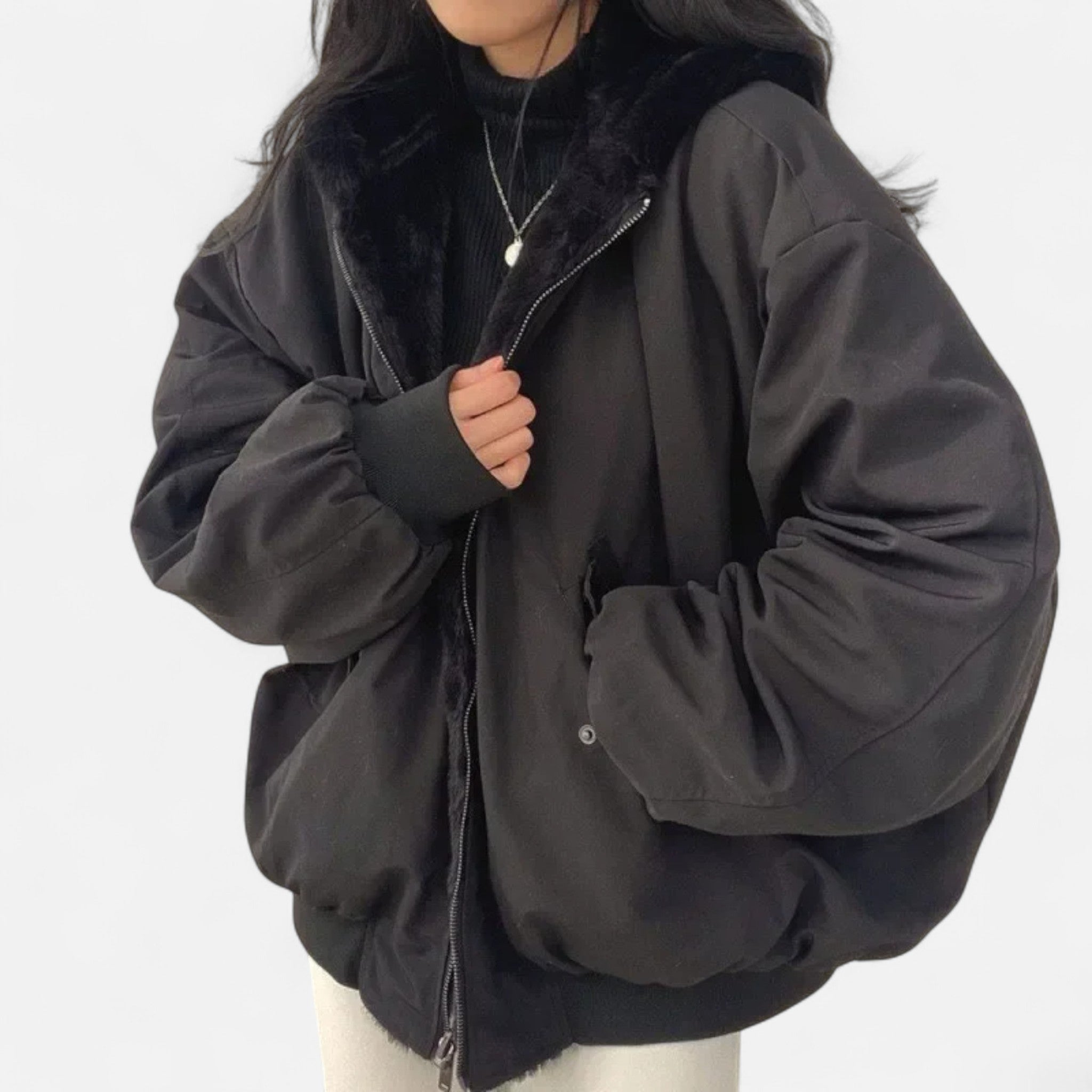Ancienne Monde | Manteau Femme Oversize Réversible Élégance Héritage
