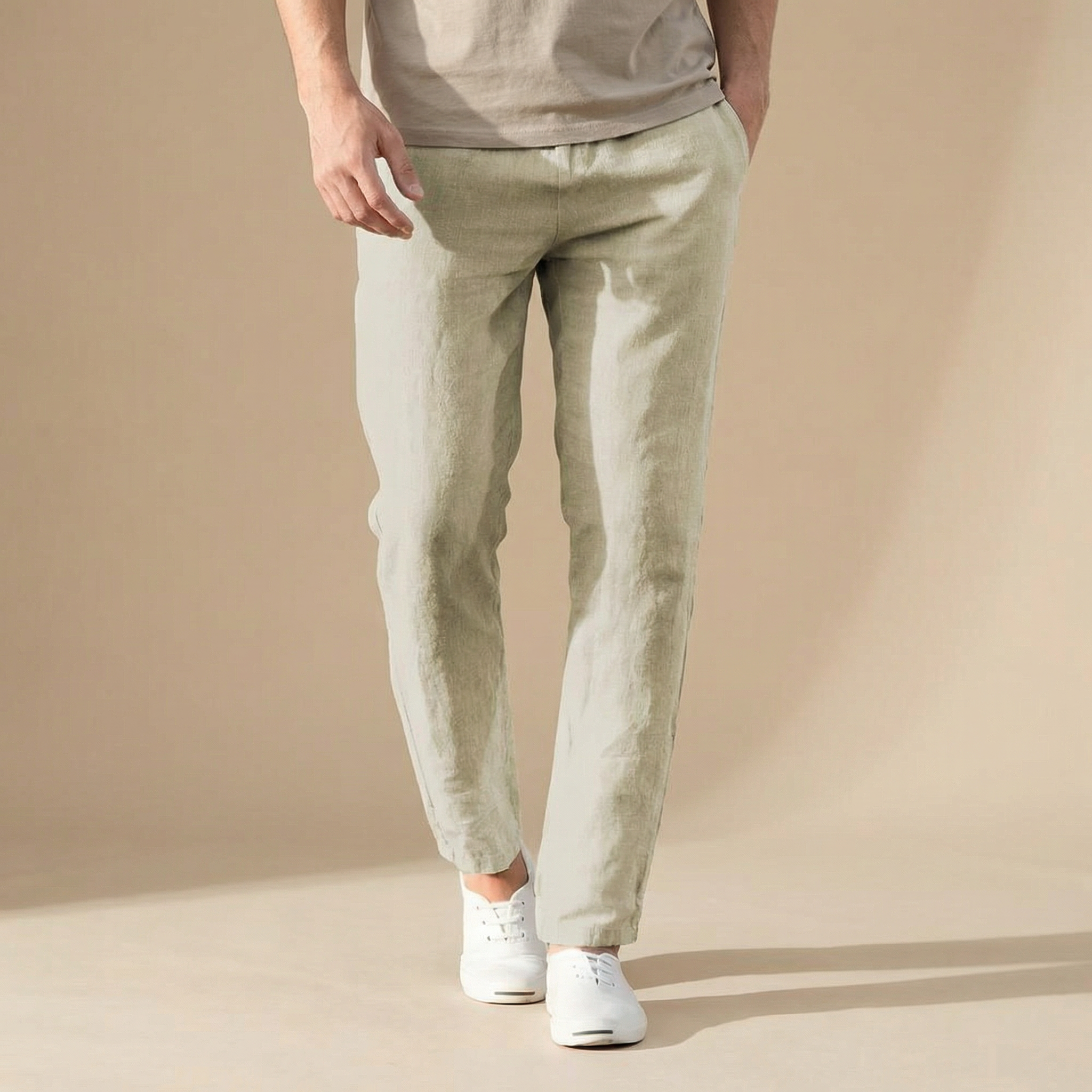 Pánské kalhoty z lnu