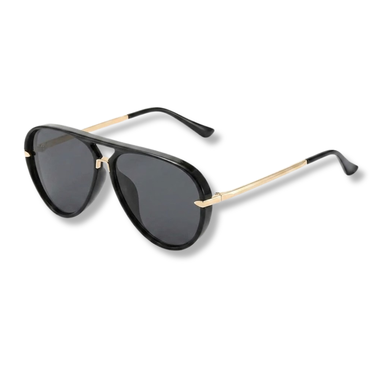 Translucent Aviator Glasses with Double Bridge and UV Protection Gradient Lenses