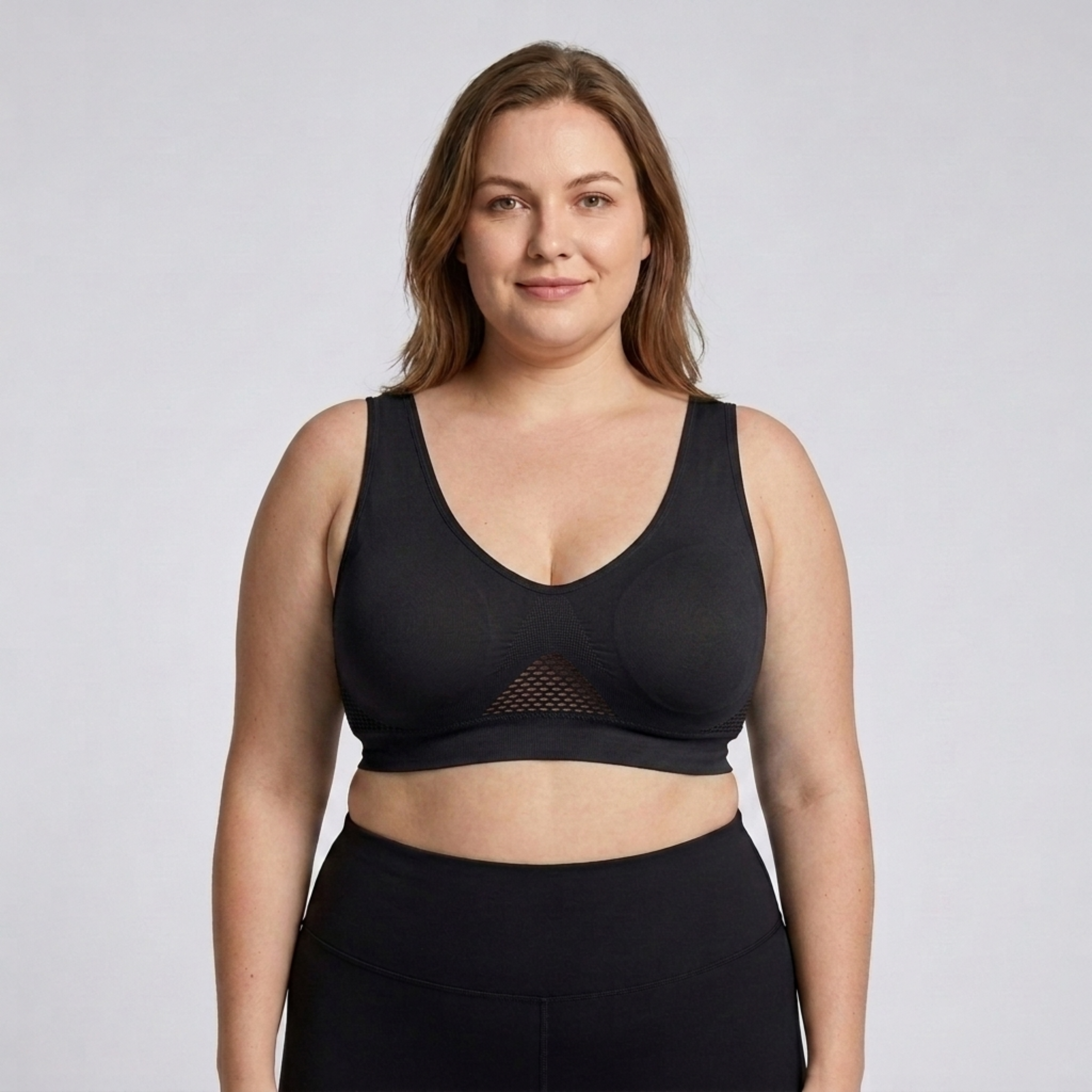 Reggiseno sportivo taglia grande da donna in cotone traspirante antiurto