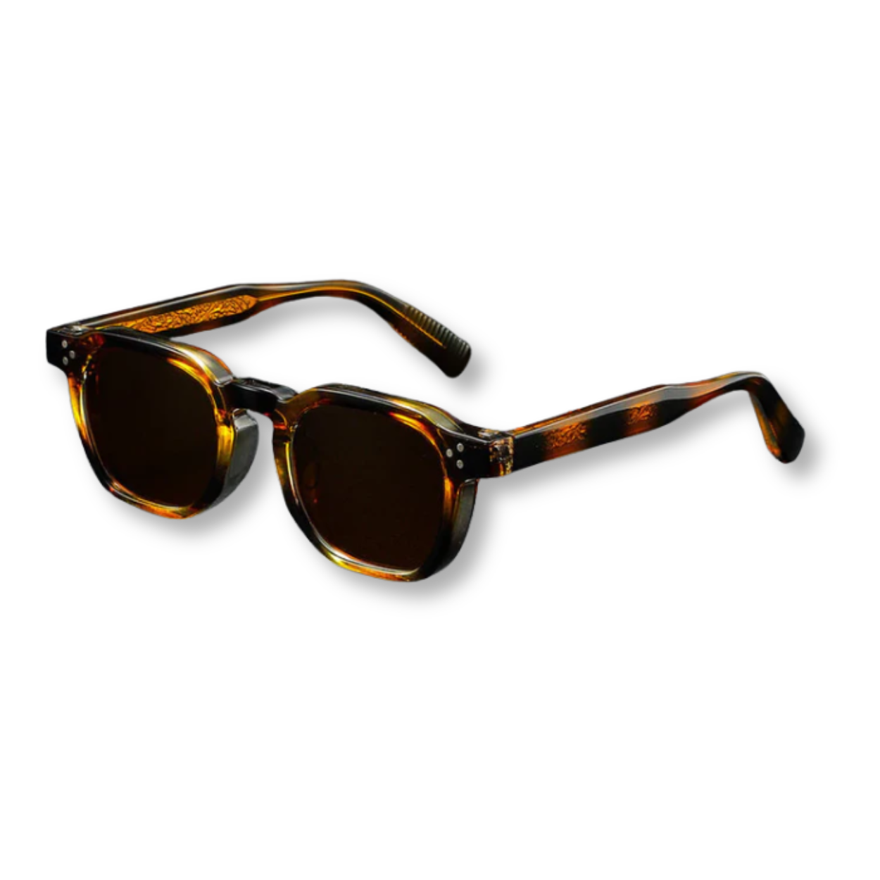 Polarized Square Sunglasses with Polycarbonate Frame and UV400 Protection
