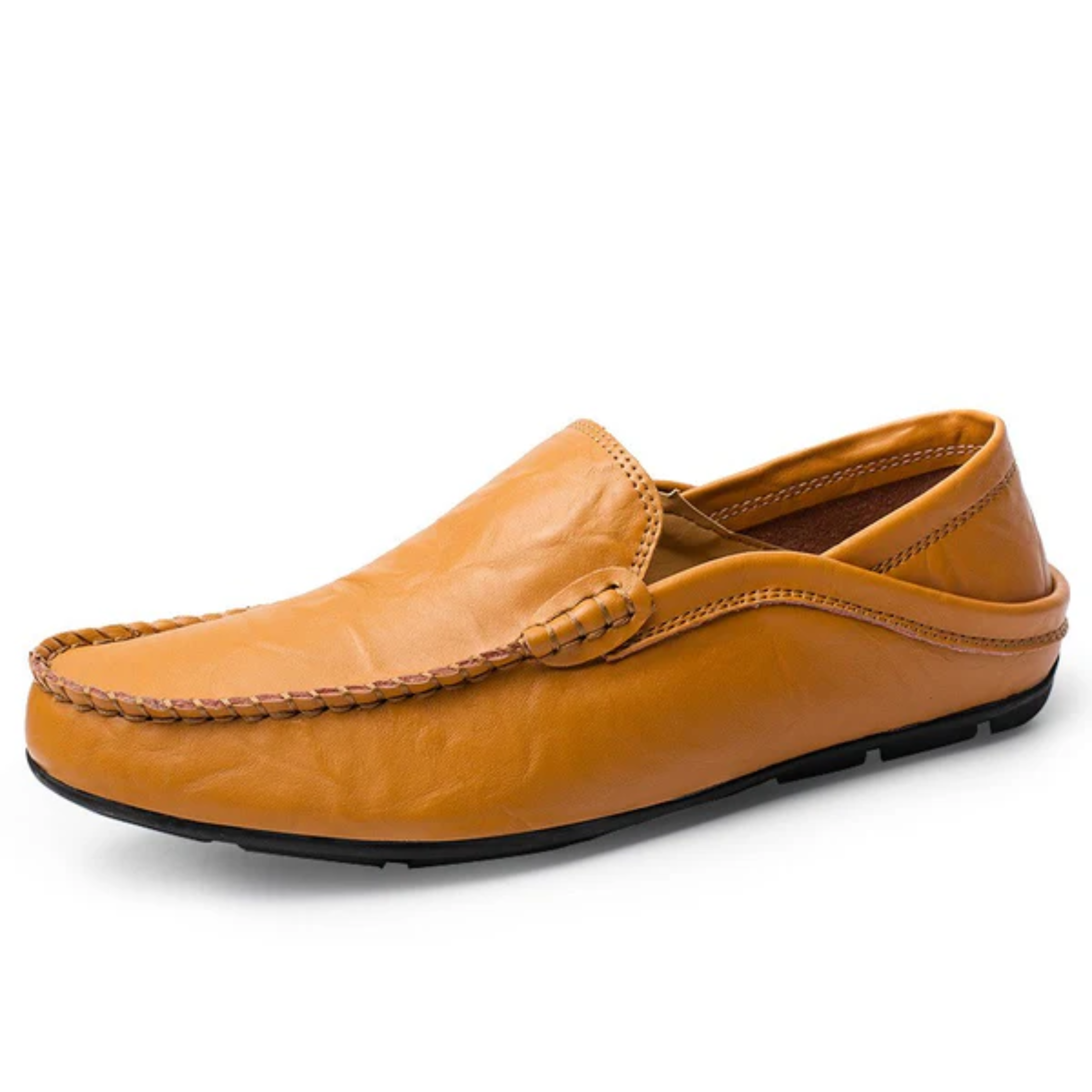 Men's leather moccasins — foldable heel — travel and casual style