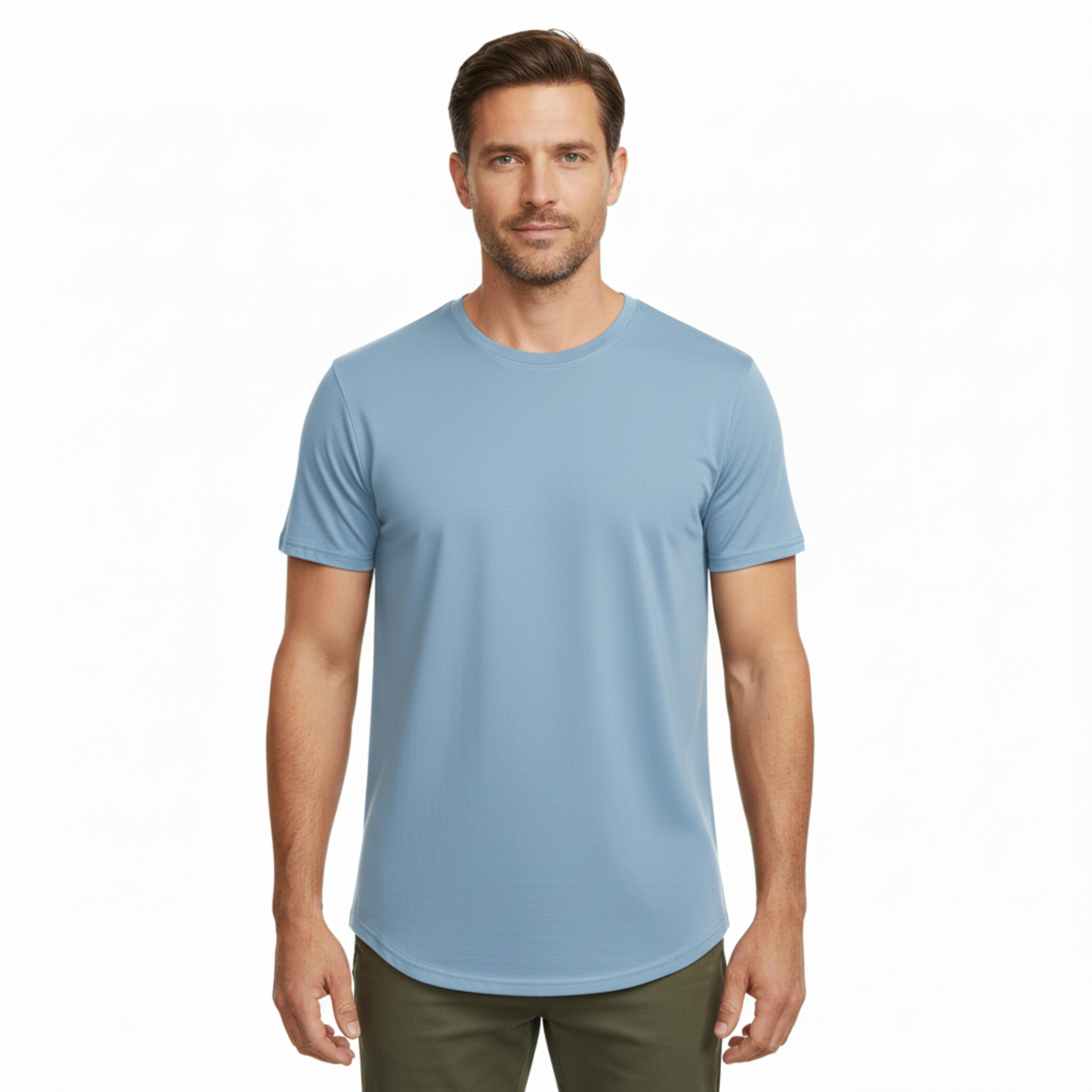 T-shirt in cotone e elastan da uomo, taglio slim fit