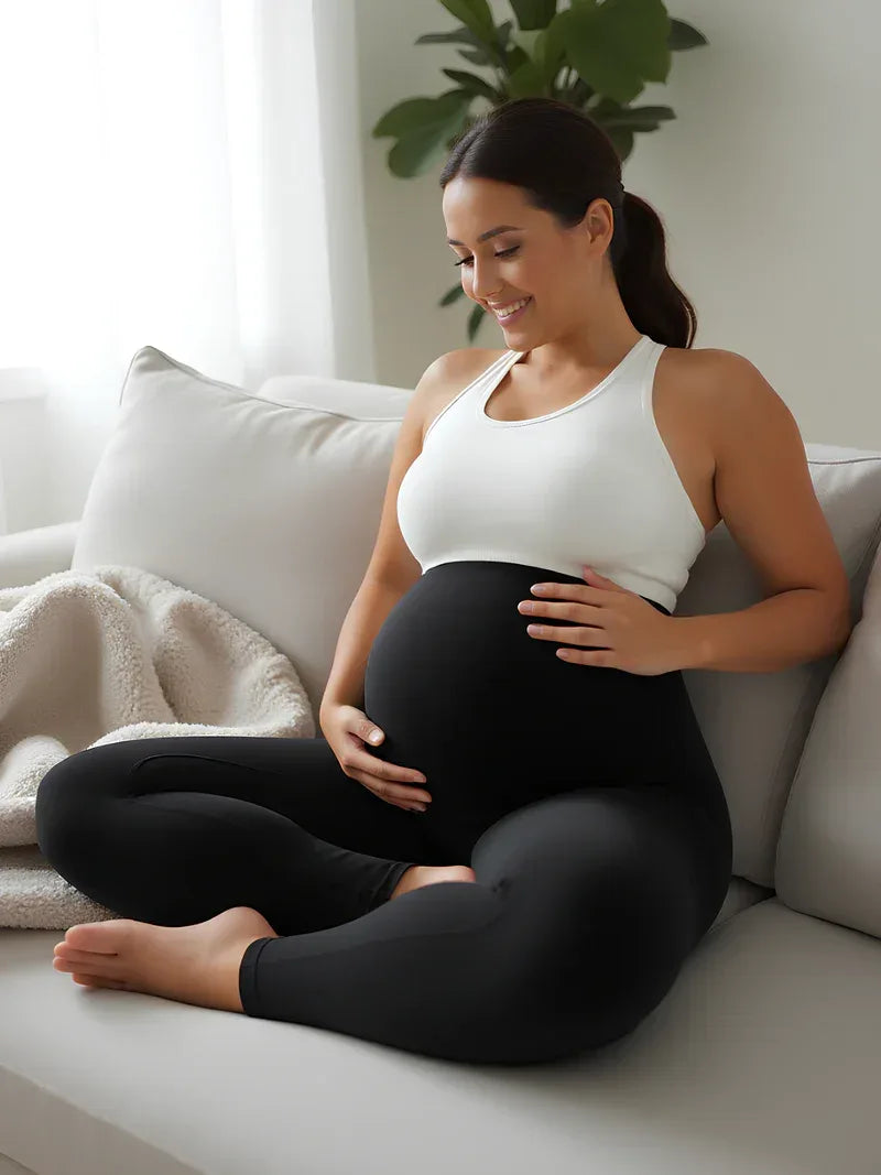 Legginsy do jogi dla kobiet w ciąży z wysokim stanem