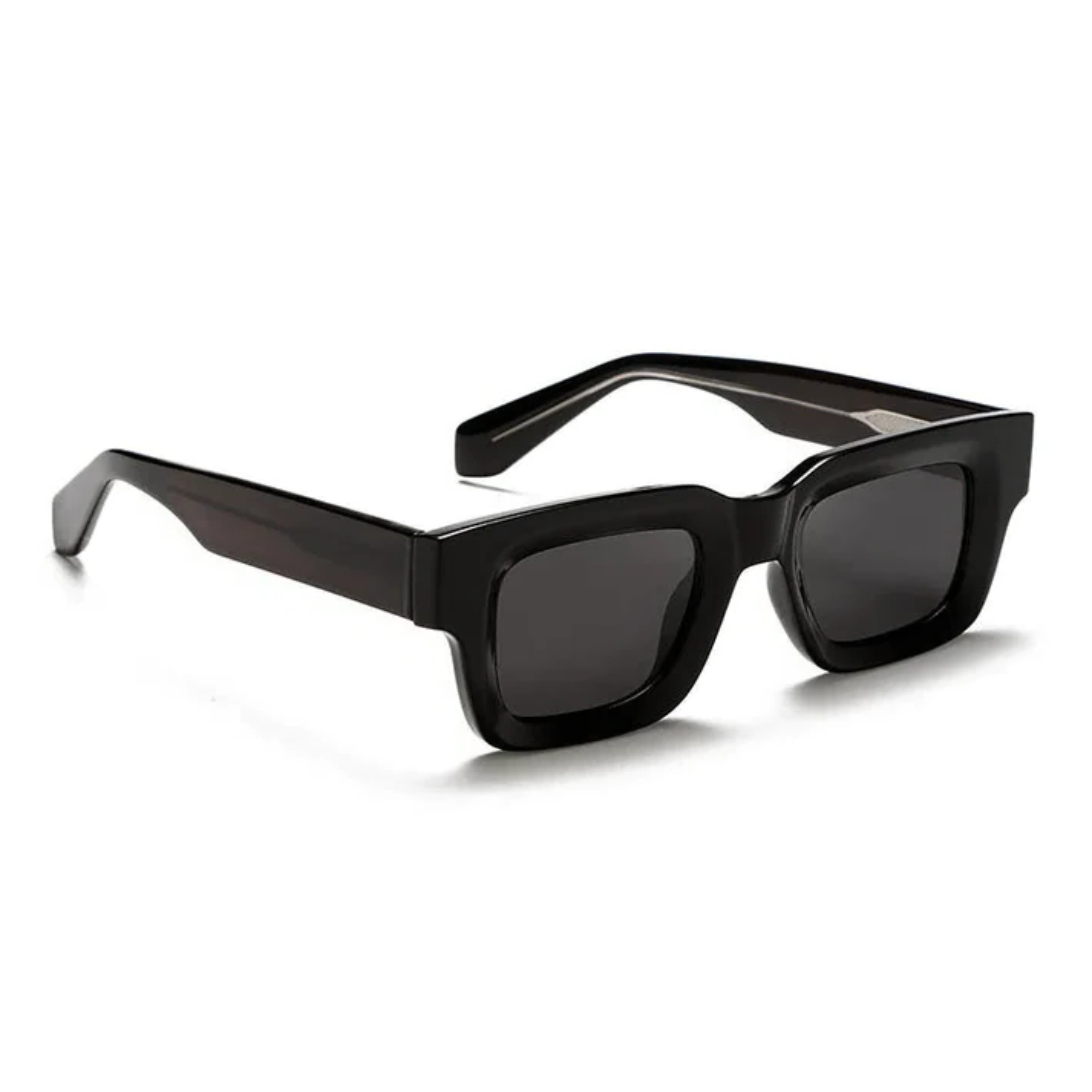 Firkantede solbriller med tyk ramme UV400 beskyttelse TAC glas unisex