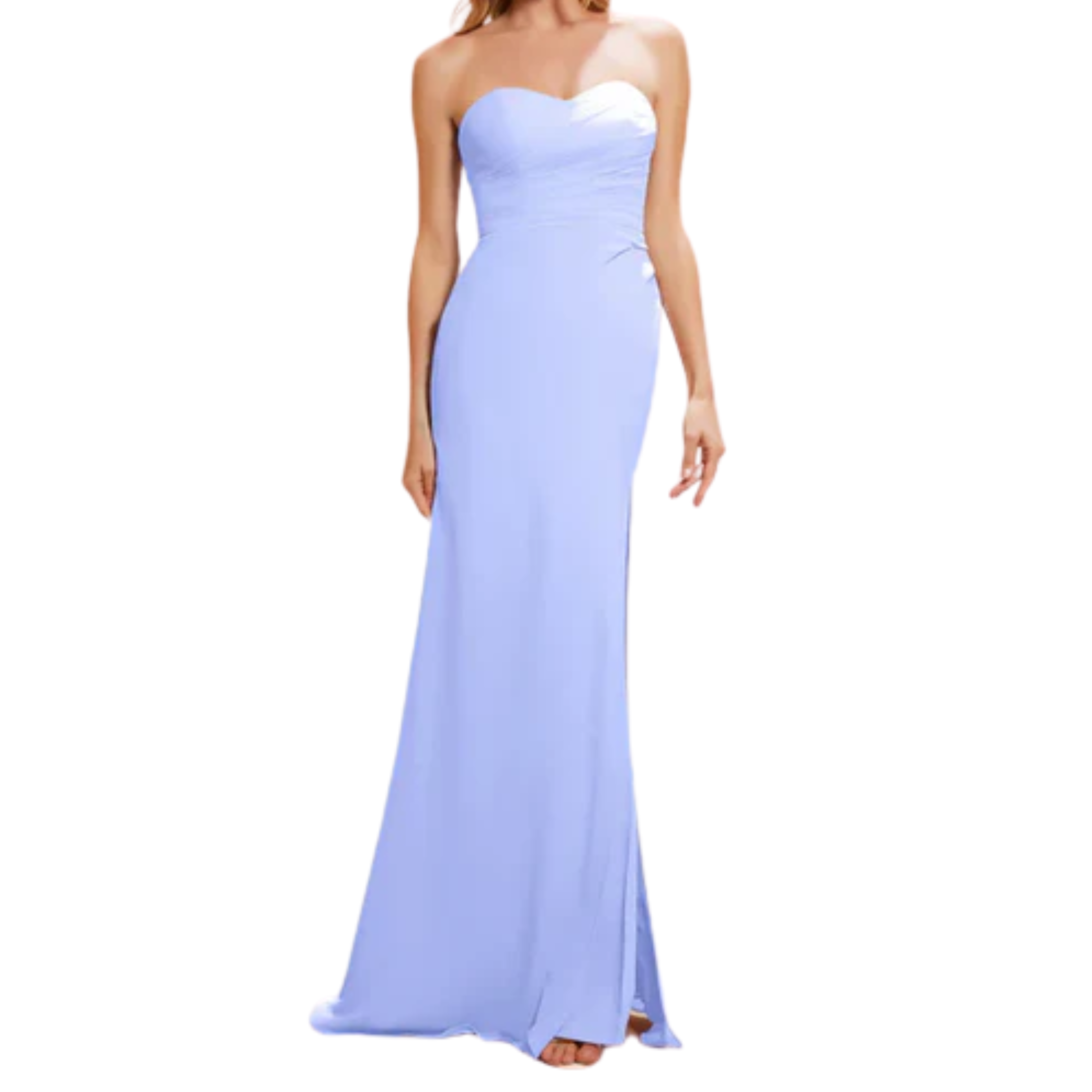 Women's Chiffon Ceremony Dress with Sheath Cut and Side Slit