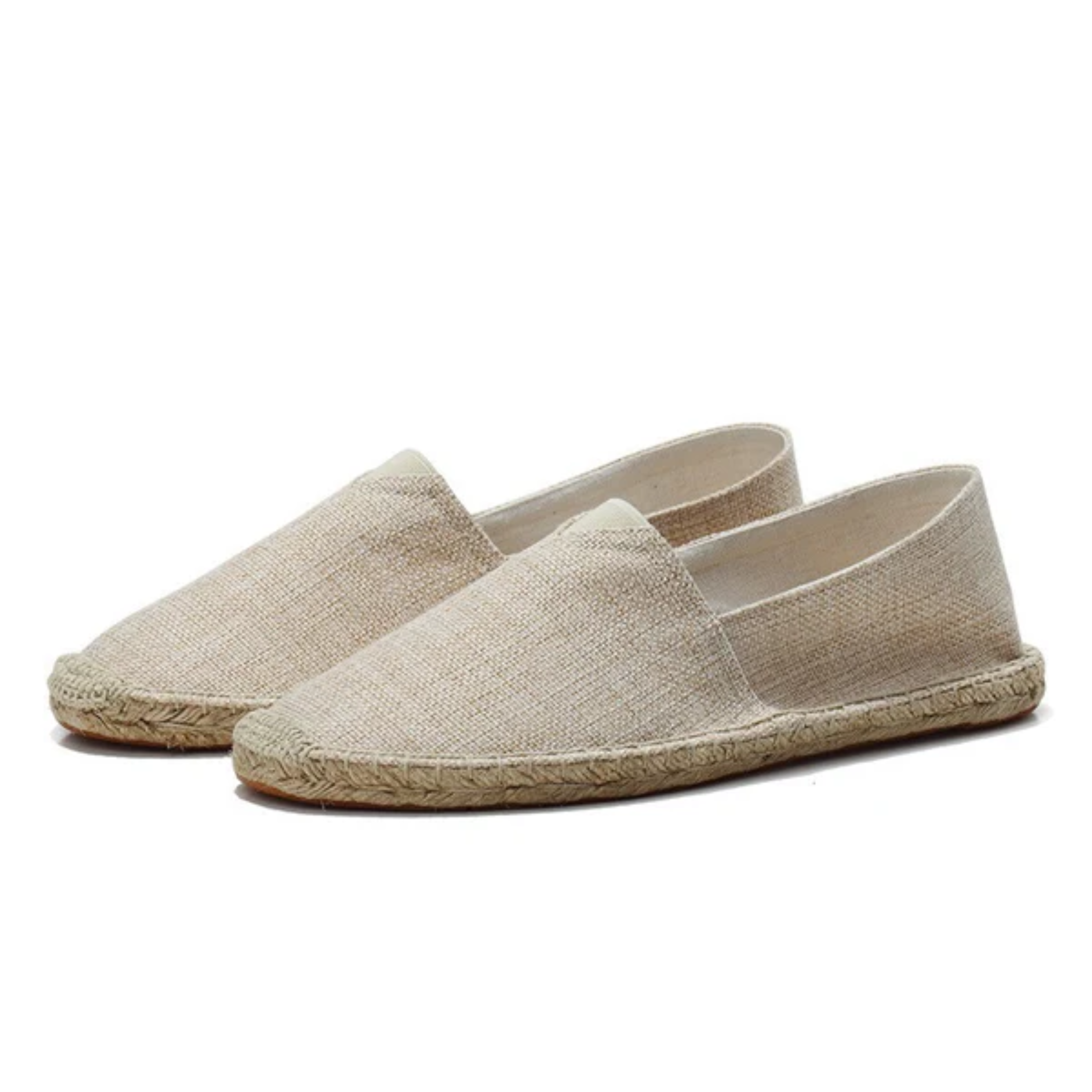Espadrillas in lino da uomo — mocassini slip-on in tela — spiaggia e vacanze