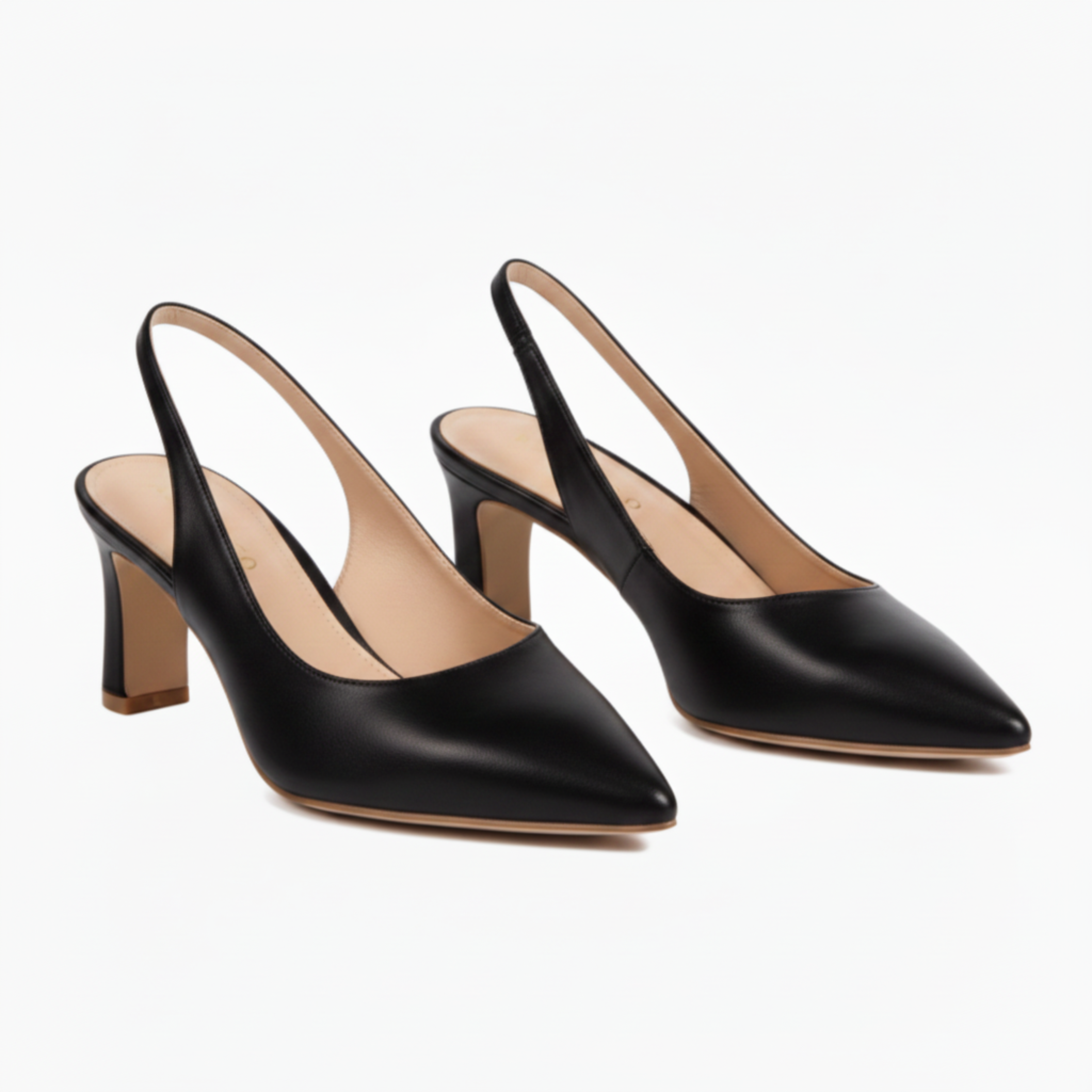 Pointed Toe Slingback Pumps for Women Low Heel Kitten Heel Shoes